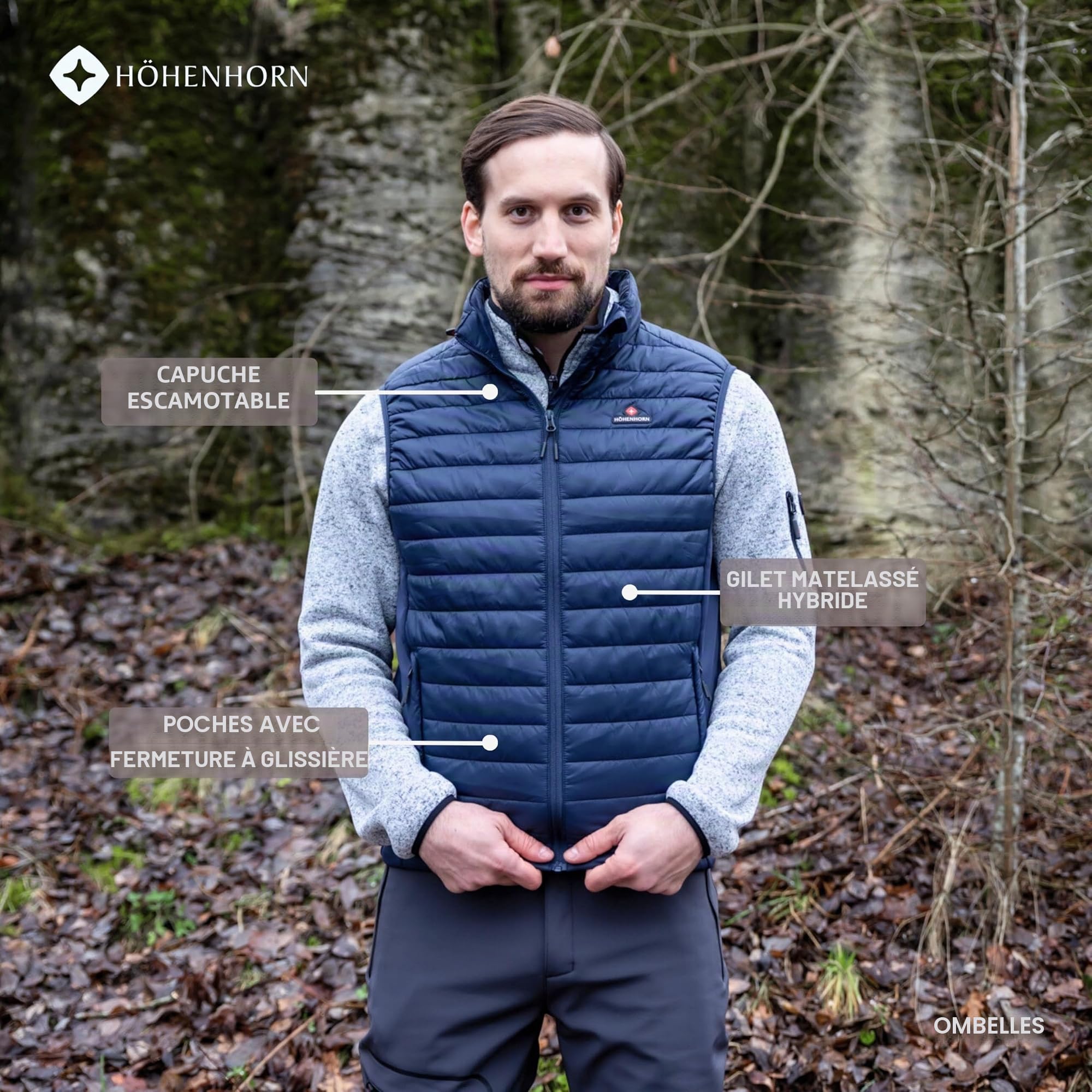 Höhenhorn Dolden Veste hybride matelassée pour homme