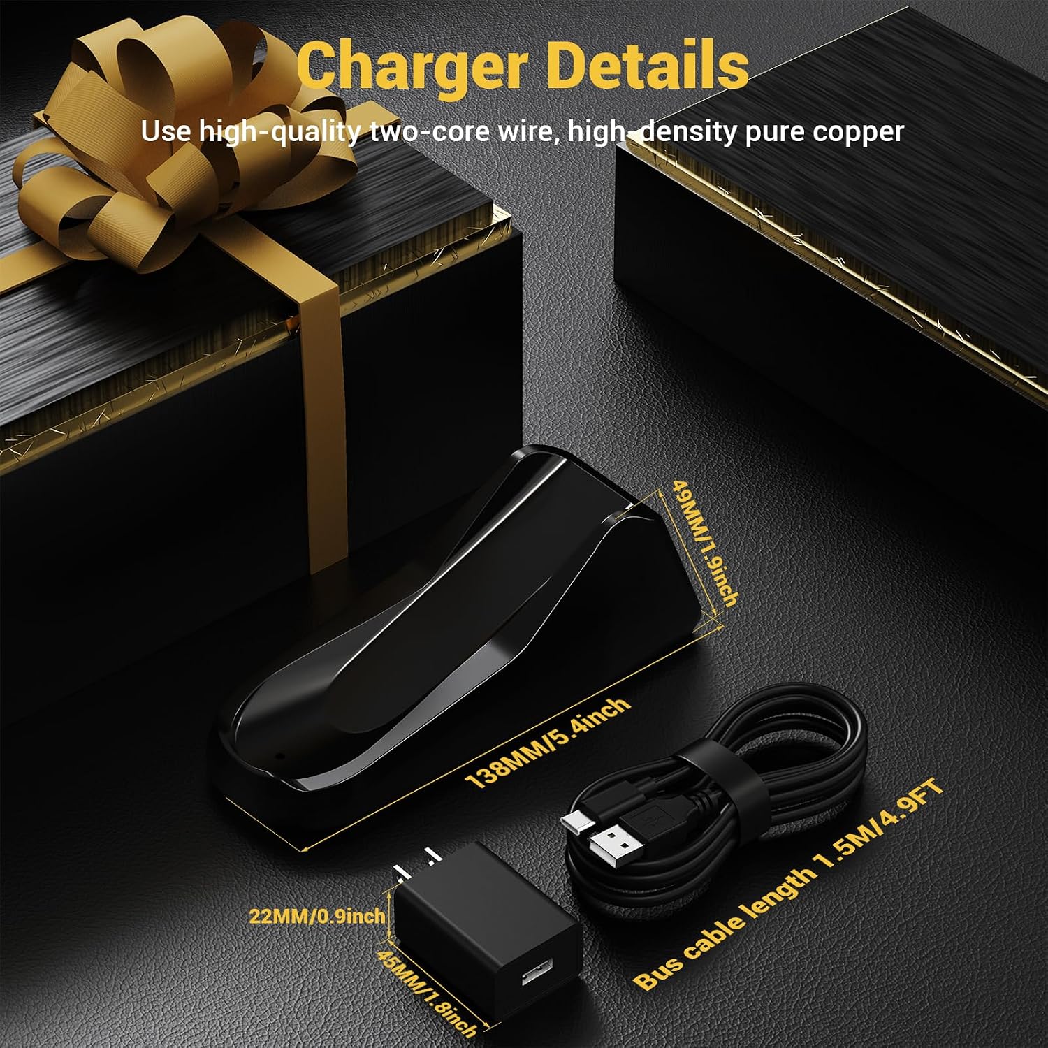Charging Dock Compatible with MANSCAPED 5.0 Electric Groin Hair Trimmer with AC Adapter, Wireless Charging Stand Only for MANSCAPED The Lawn Mower 5.0