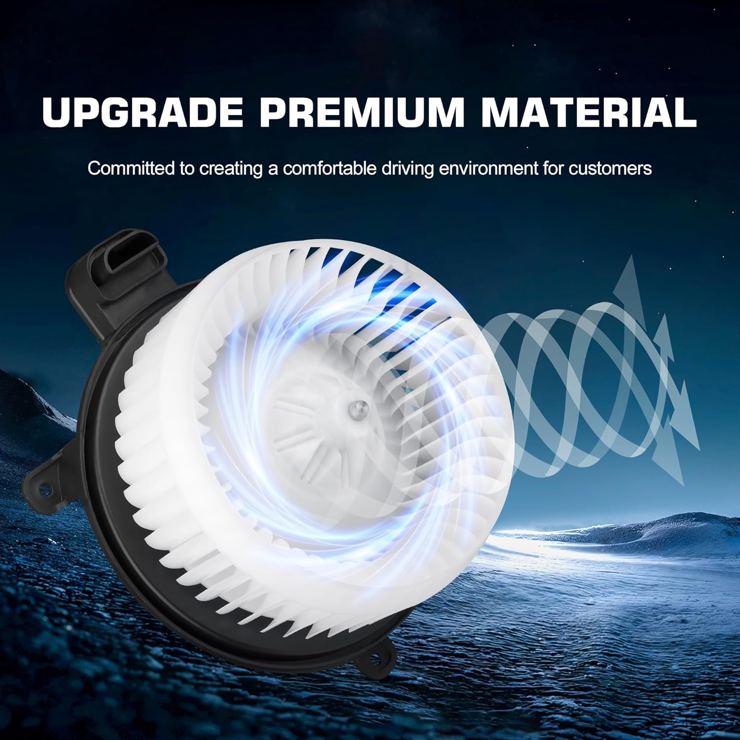 HVAC Heater Blower Motor with Brushless Motor for Toyota Sienna 2011, 2012, 2013, 2014, for Toyota Sequoia 2008-2022, 2015, 2016, 2017, 2018, 2019, 2020 Front Side, Replace# 87103-0C051, 700298