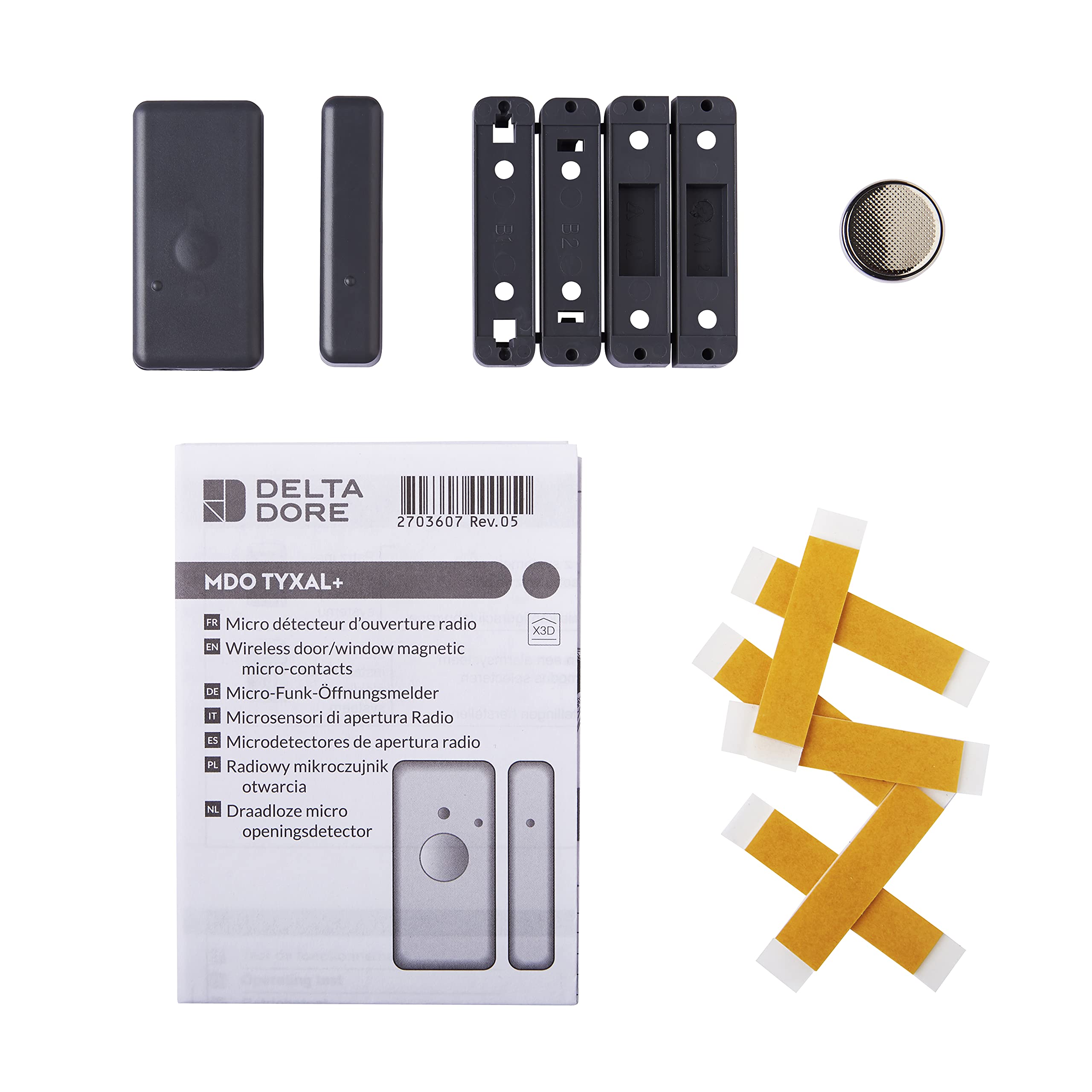 Delta Dore Détecteur d'ouverture MDO GR Tyxal+ gris pour alarme