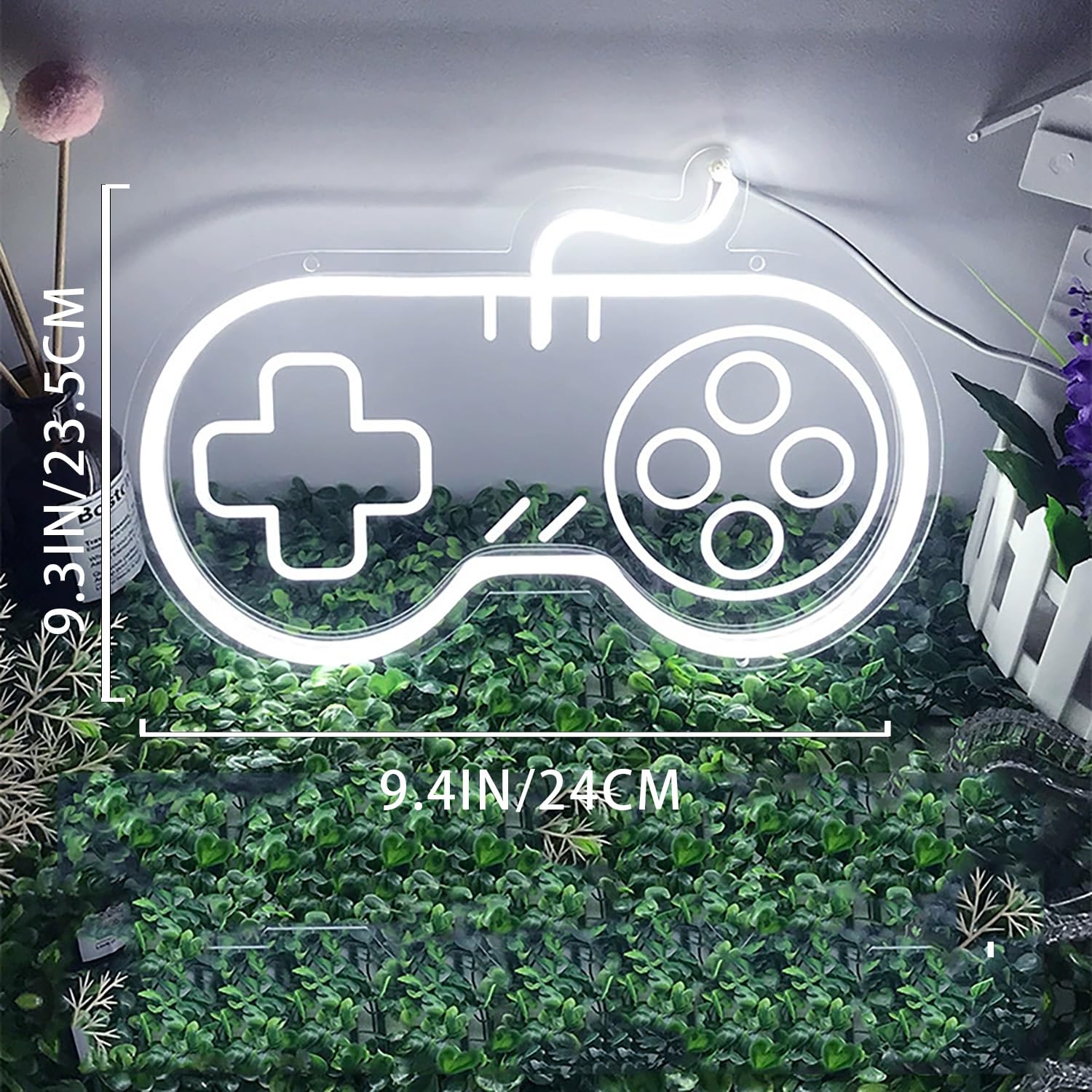 Gamespad neonowe światło do dekoracji ścian LED ściemniany USB Gamespad podświetlany znak dla chłopców pokój gier sypialnia męska jaskinia prezenty dla mężczyzn neonowa lampa pokój gier akcesoria