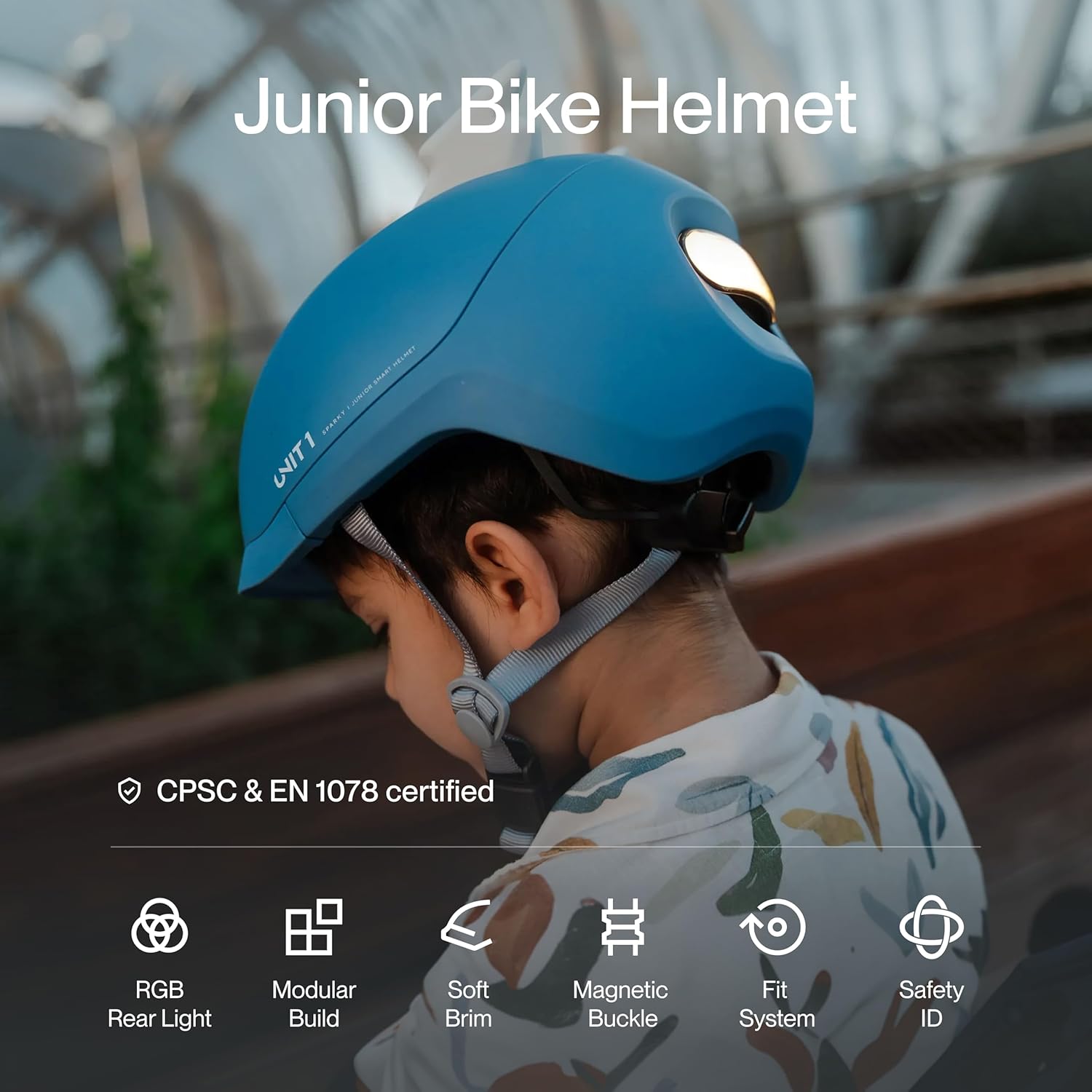 SPARKY Kids Helmet | Interactive Rear LED Light | Safety ID & Magnetic Buckle | CPSC & EN1078 Certified | Bike & Scooter Helmet (Ages 3–9)