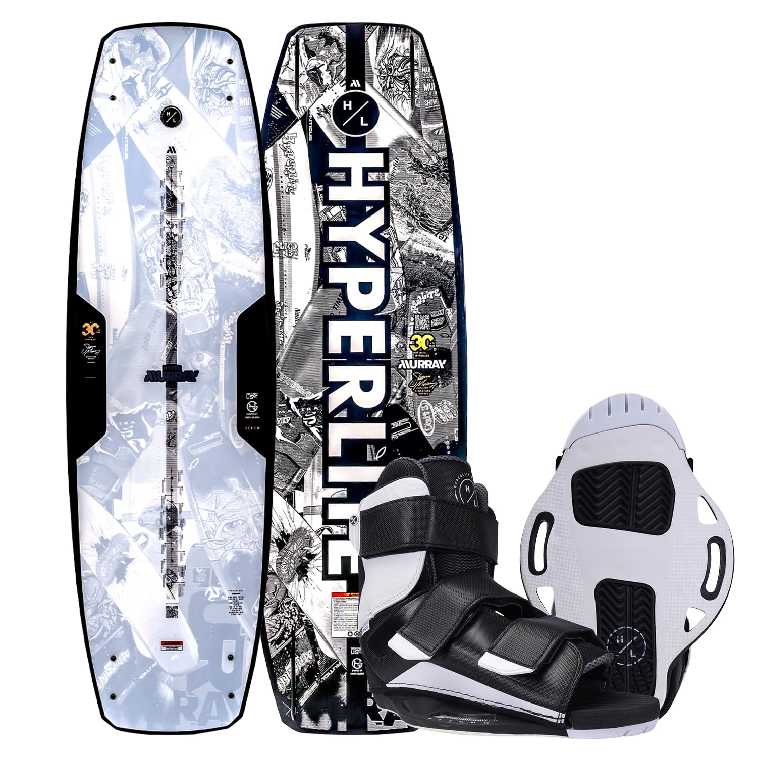 Hyperlite Murray Wakeboard Package, 144cm w/ Formula Bindings, Sizes 10-14