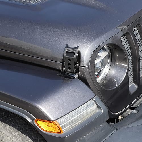 Miniatura 9 de RT-TCZ Para Wrangler Hood Latch Lock Lock Catch, Cierres de aluminio para Jeep Wrangler 2007-2017 JK JKU 2018+ JL JLU 2020+ Gladiator JT Negro