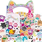 Original Squishmallows Puffy Sticker Playset, Over 30 Reusable Stickers