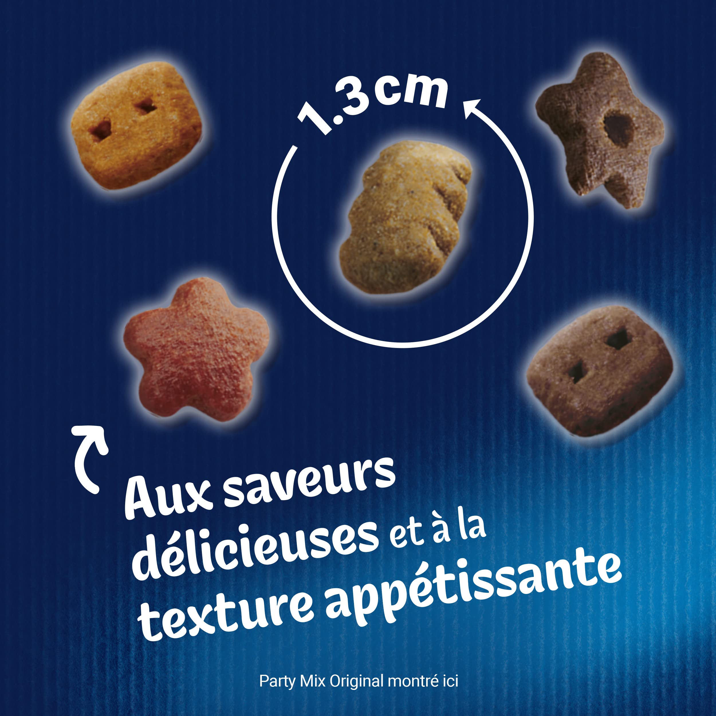 FELIX | Party Mix | Friandises pour Chat Adulte | Riches en protéines, vitamines, acides gras et oméga 6 | Sélection Mixte au goût irrésistible : Au Poulet, Au Foie, à la Dinde | Sac | Lot de 5 x 200g