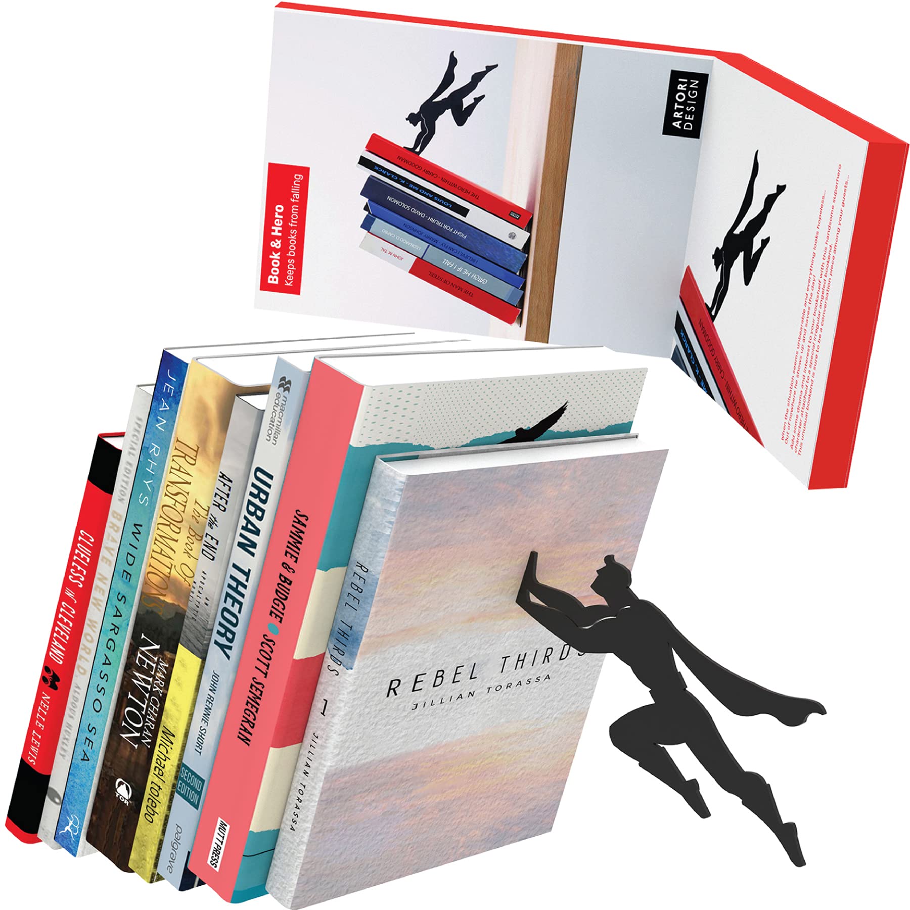 Artori Design Book Hero Black Metal Superhero Book Ends Unique Bookends Gifts For Geeks Gifts For Book Lovers Cool Book Stopper Gift For Dad Buy Online In India At Desertcart