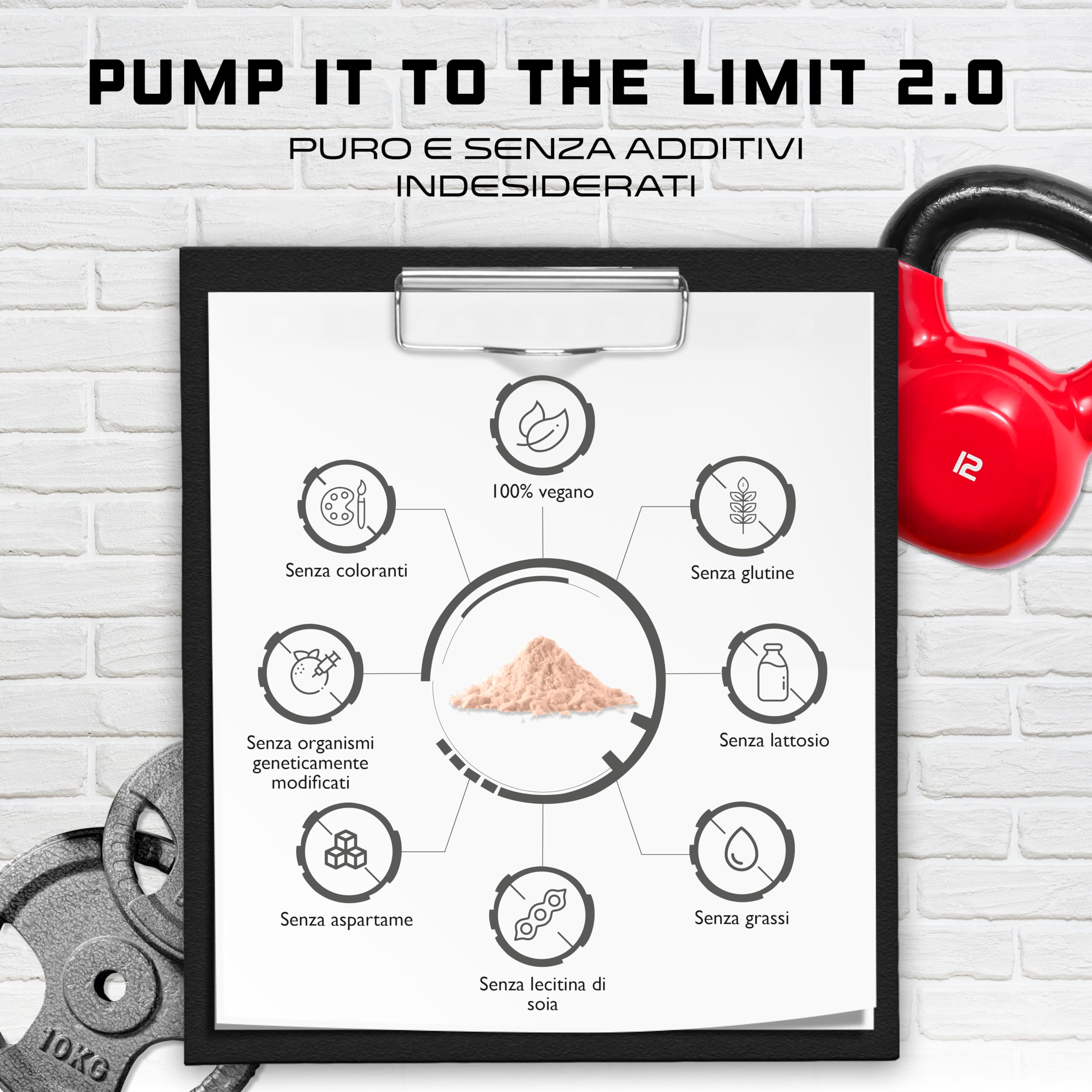 Pump it to the Limit - Pump Booster - Dose altissima - Pre-allenamento Citrullina + AAKG + Taurina + L-Ornitina + Estratto di Barbabietola - Senza Caffeina - 432 g di polvere - Gusto Tripla Ciliegia