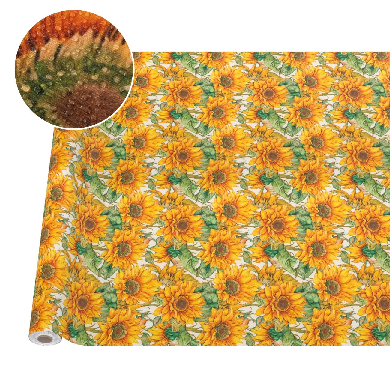 ANRO Tischdecke abwaschbar Sonnenblume 220x140 cm Outdoor wetterfest