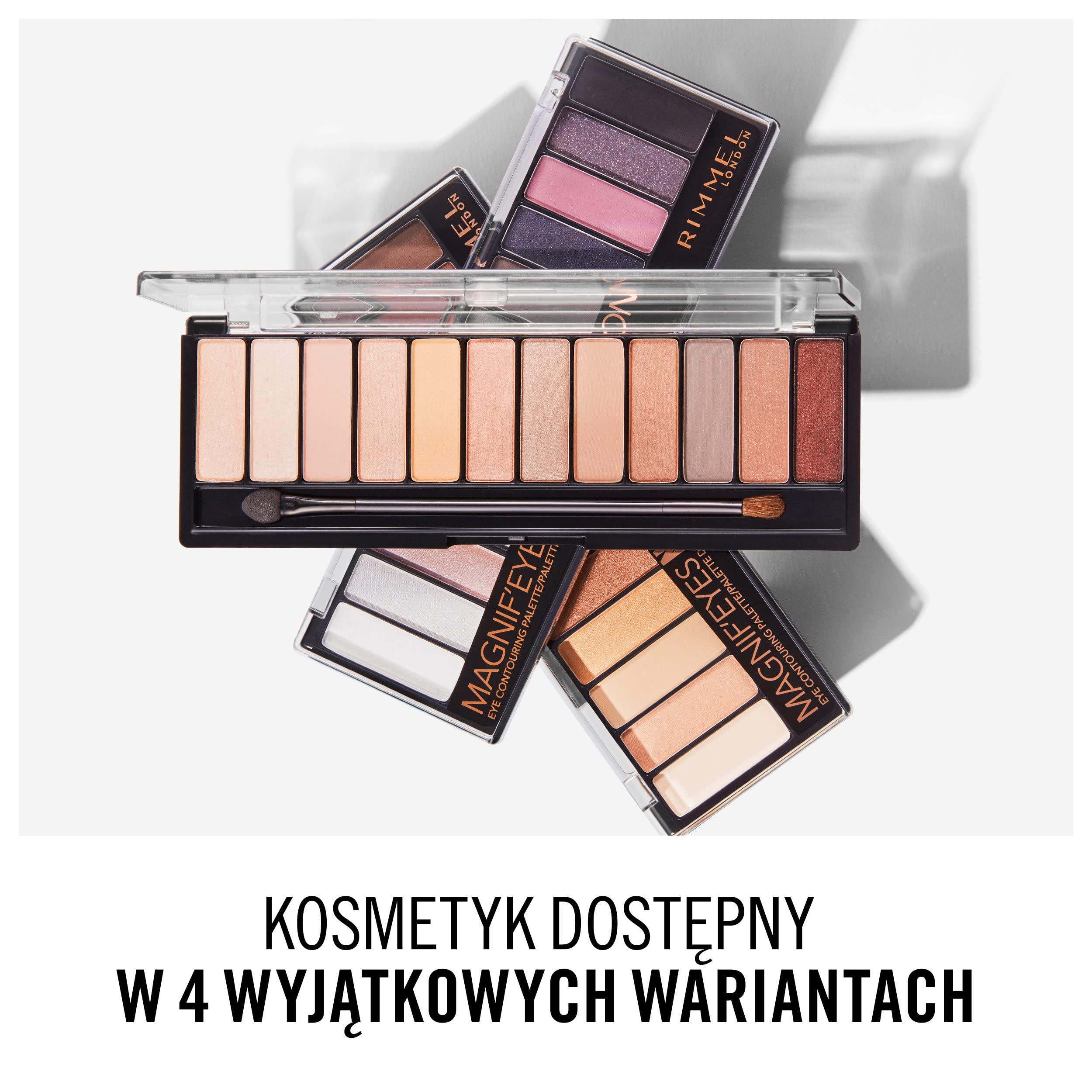 Rimmel Magnif'Eyes paletka 12 cieni do powiek, mocno napigmentowany cień do powiek, gładka konsystencja - Spice Edition