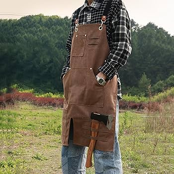 デニムエプロン カフェエプロン ガーデニングエプロン キャンプエプロン Amazon.co.jp: ガーデニングエプロン女性用 男性用 エプロン