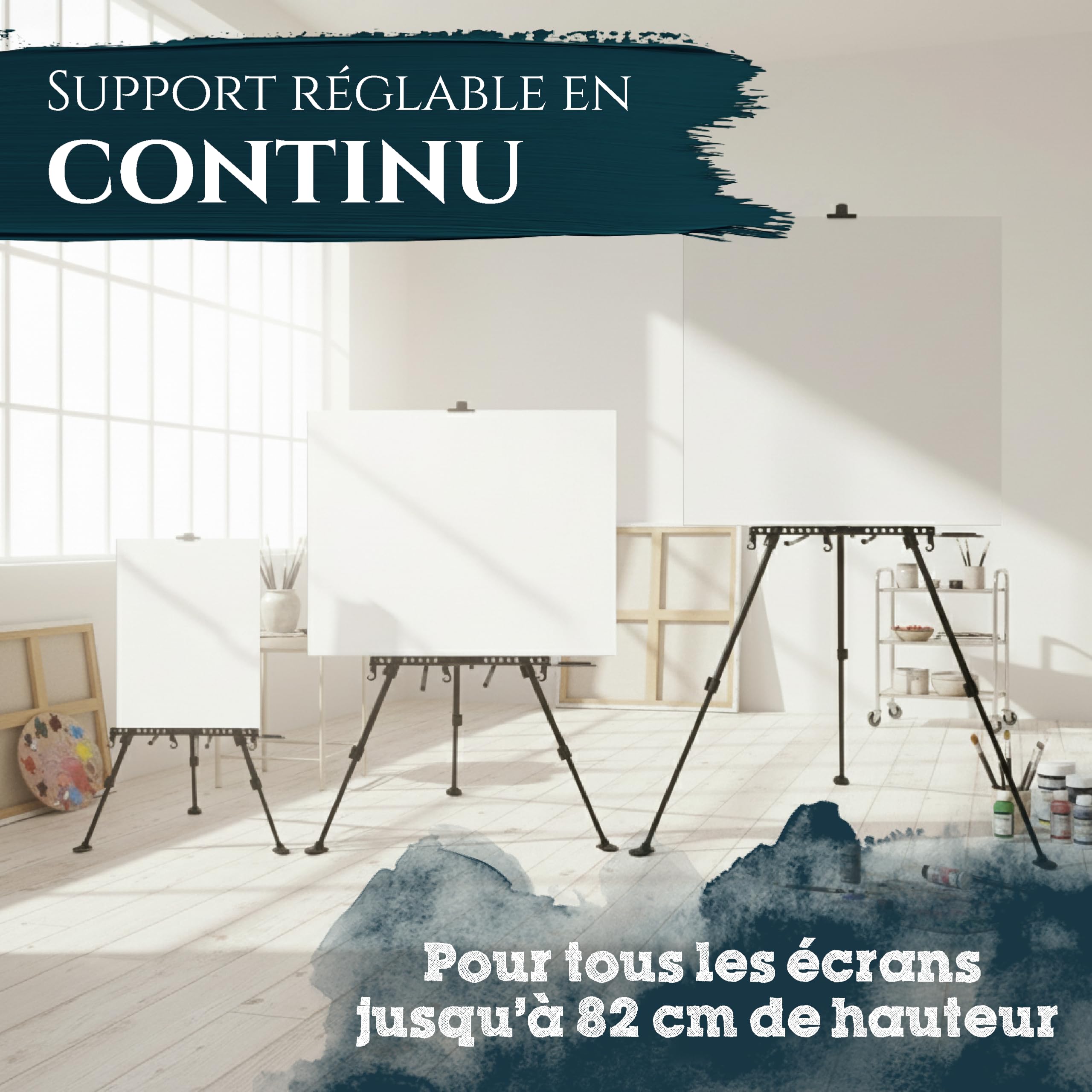 Chevalet Pour Peinture, Chevalets Pour Peinture Sur Toile, Chevalet