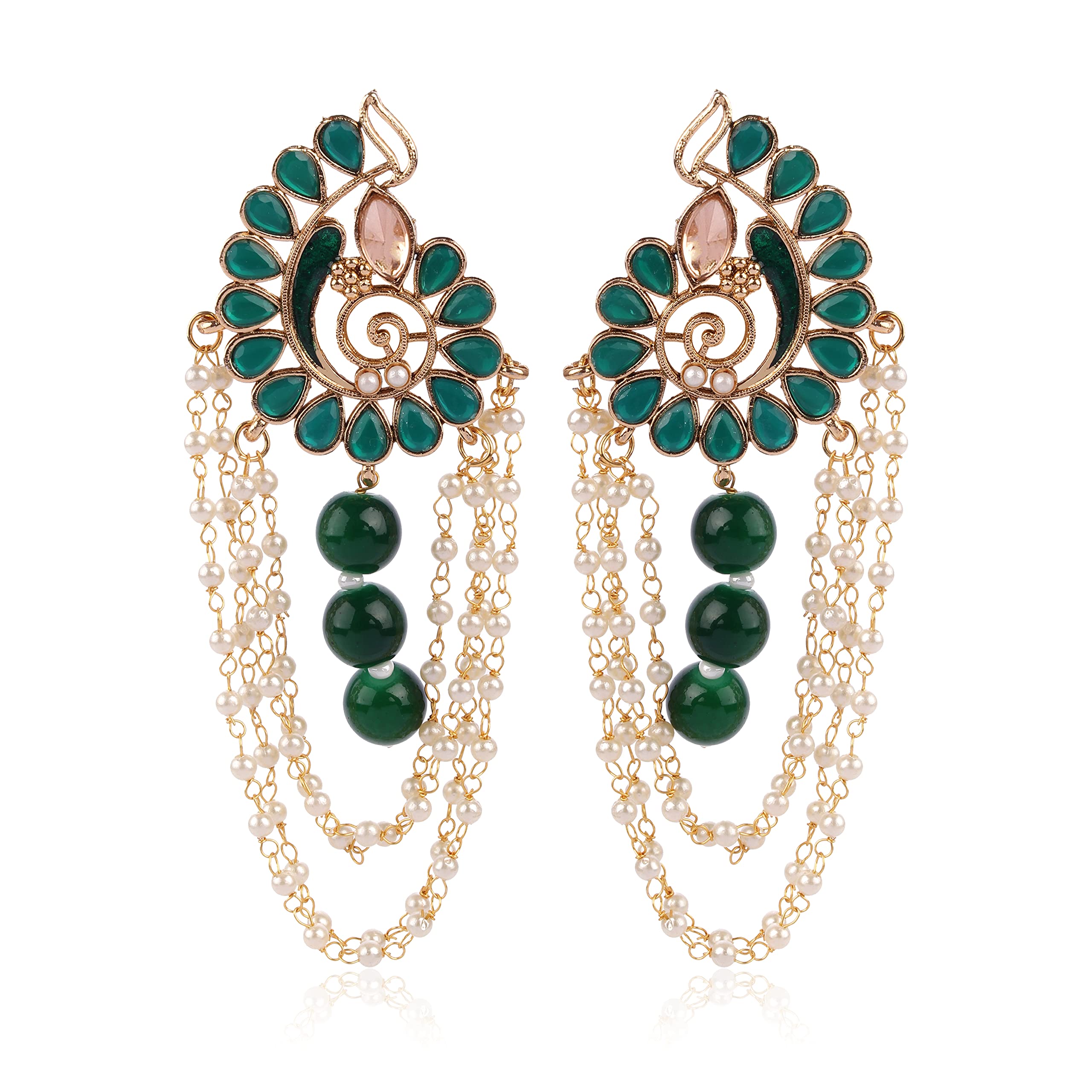 See full amazon price history chart for iij Earring set For Girls & Women Color- Green|18 Carate High Gold Plated|ER-1593-Green|Artificial Fashion traditional Jewel Set, stylish |Made in India. iij Earring set For Girls & Women Color- Green|18 Carate High Gold Plated|ER-1593-Green|Artificial Fashion traditional Jewel Set, stylish |Made in India. (B0B1XJHBX8) Amazon Price History, Amazon Price Tracker