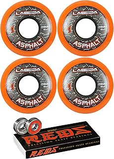 Labeda Asphalt Inline Roller Hockey Wheels 59mm Orange 85A 4-Pack Bones Reds