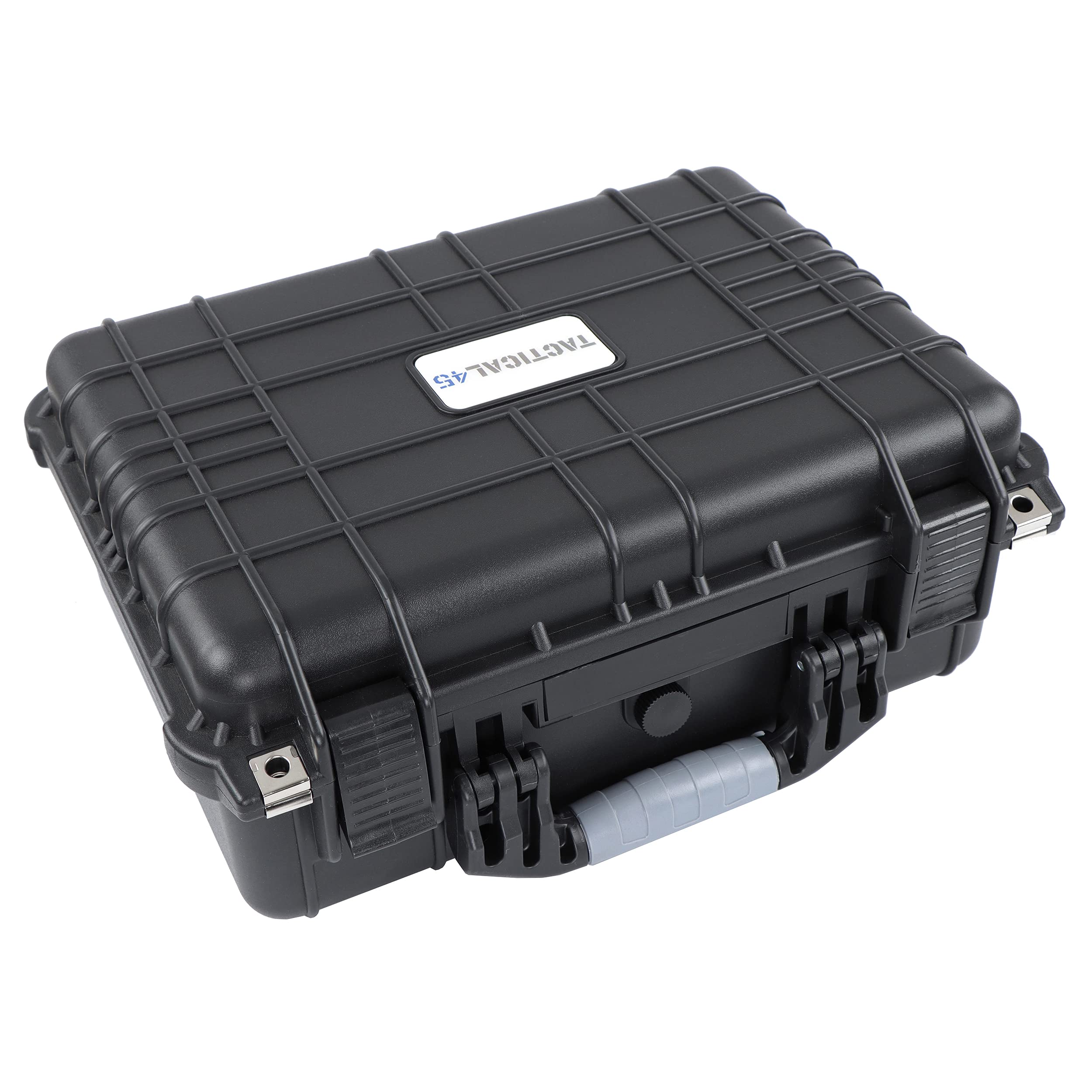 Tactical45 Funda rígida con espuma resistente a la intemperie, para exteriores y viajes, 40,6 x 33 x 17,8 cm, funda de espuma negra