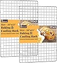 Cooling Racks for Cooking and Baking - 2 PCS 10" x 15" Grid Wire Baking Rack for Oven Cooking, Baking, Grilling, Roasting - Dishwasher Safe Bacon Rack - Fits Jelly Roll Cookie Sheet Pan