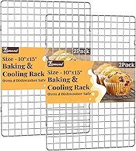 Cooling Racks for Cooking and Baking - 2 PCS 10" x 15" Grid Wire Baking Rack for Oven Cooking, Baking, Grilling, Roasting -Dishwasher Safe Bacon Rack- Fits Jelly Roll Cookie Sheet Pan