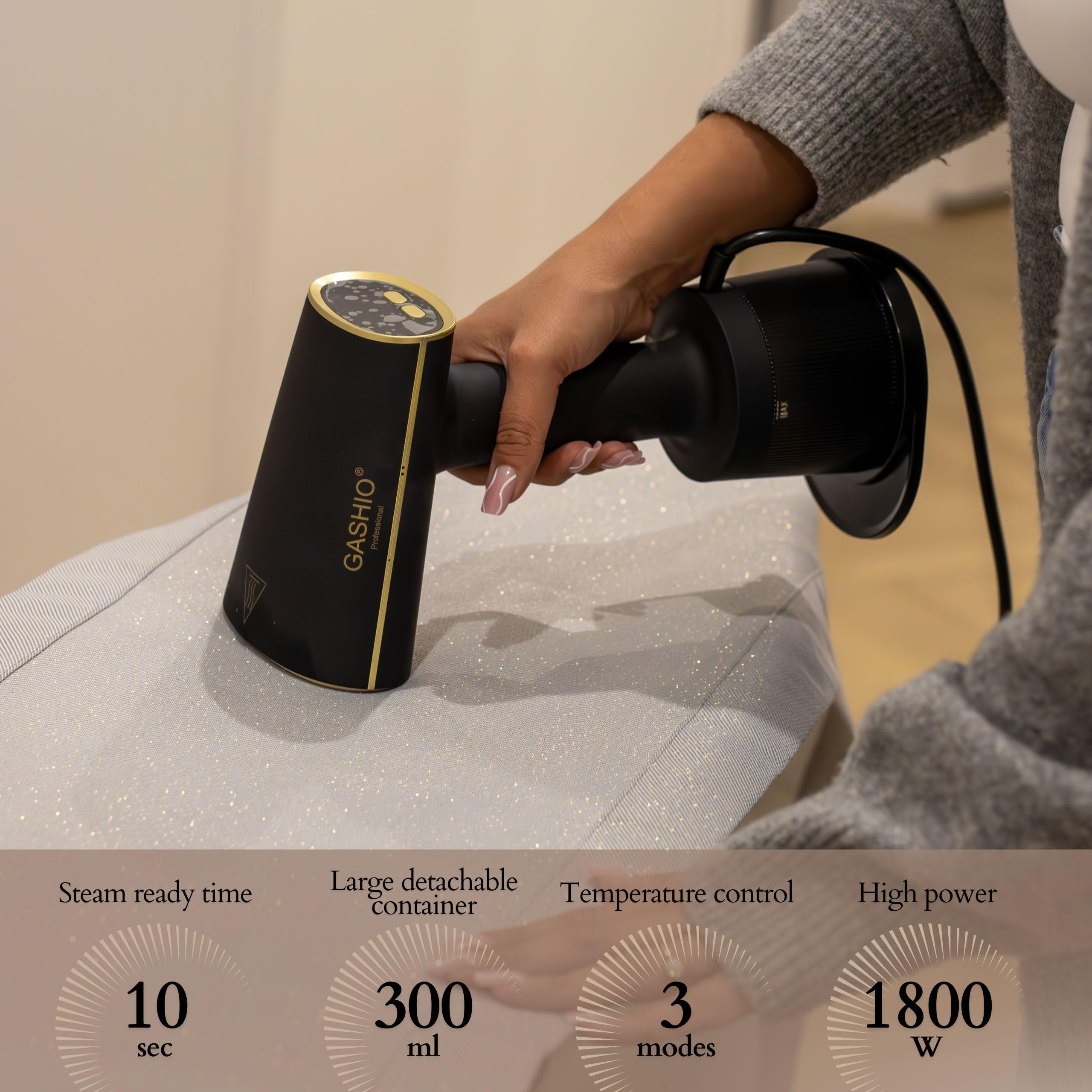 Hand Steamer Dampfglätter Reise | Kleider Dampfbürste G1-Hemdenbügler 1800W | Steam Iron For Clothes | Dampfbügler handgerät-Clothes Steamer 300ml Wassertank | Dampfglätter Kleidung 3 Dampfmodi