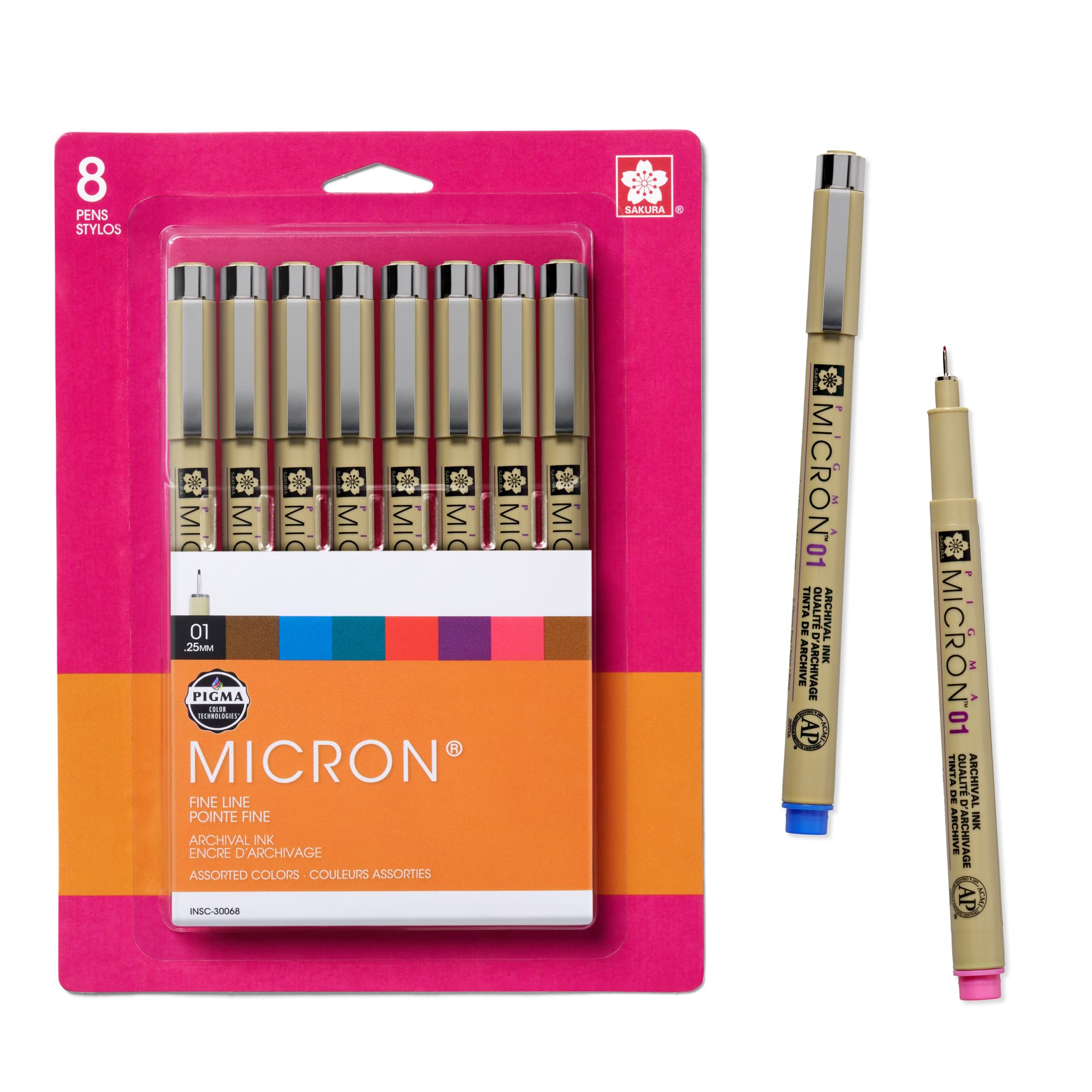 Sakura Pigma Micron Pens - Assorted Colors -9 Sakura Pigma Micron Pens - Assorted Colors -9