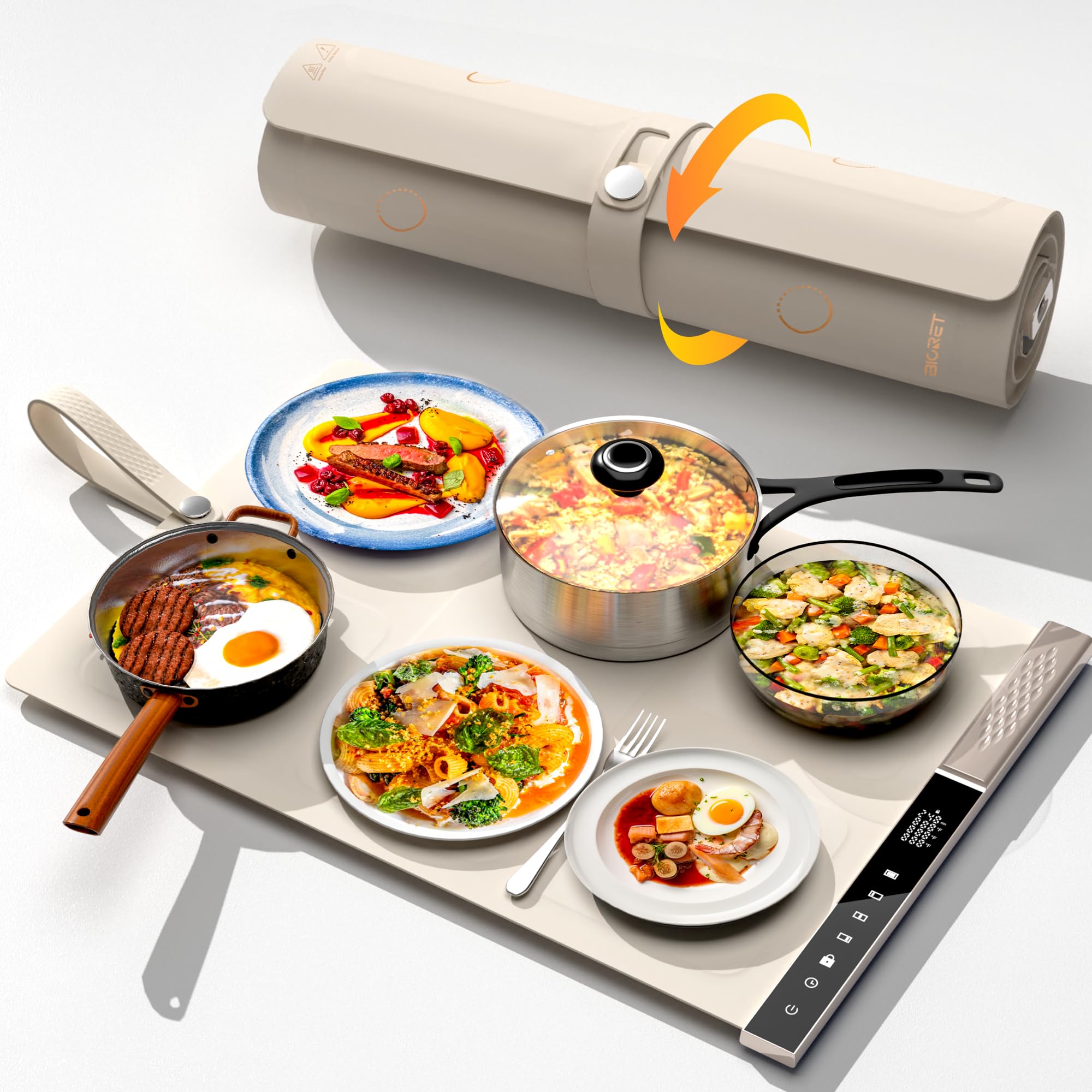 Amazon.co.jp: 食品温暖化マット - 電気ウォーミングトレイ 3ゾーン
