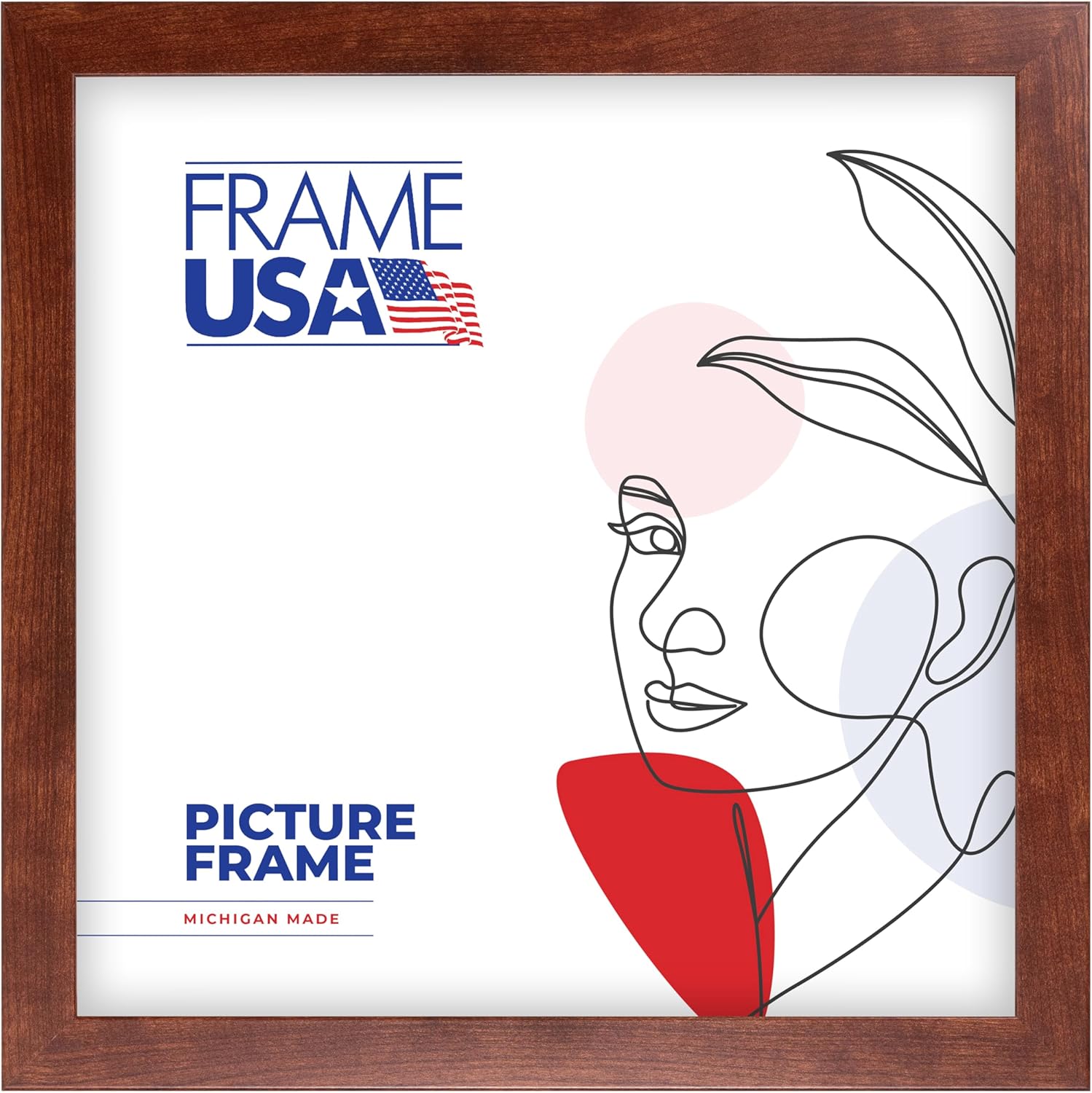 Frame USA 13x16 Picture Frame, Walnut Brown, Corporate Series, Wall Hanging Frame with High Clarity Plexiglass
