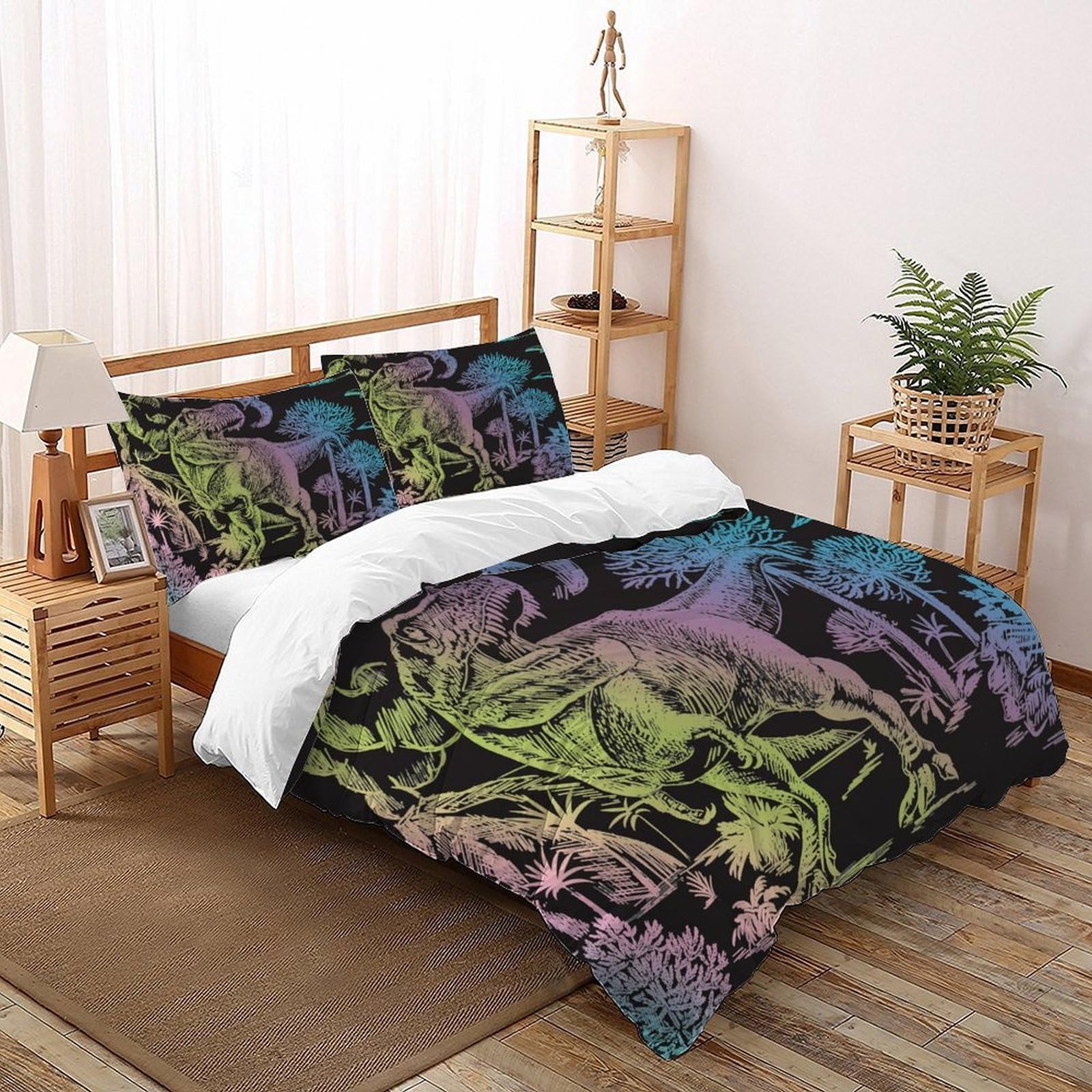 Housse de couette dinosaure 200x200cm pour transformer l'ambiance de la chambre