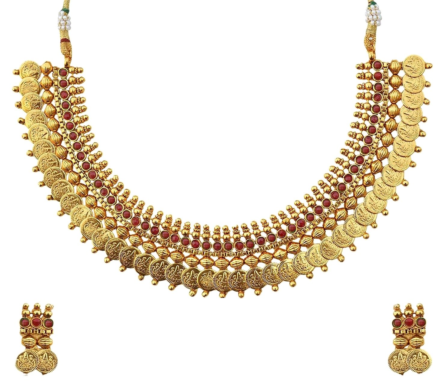 YouBella Stylish Traditional Jewellery Gold Plated Jewellery Set for Women (Red) (YBNK_3331A) (B0196VO0KO) Amazon Price History, Amazon Price Tracker