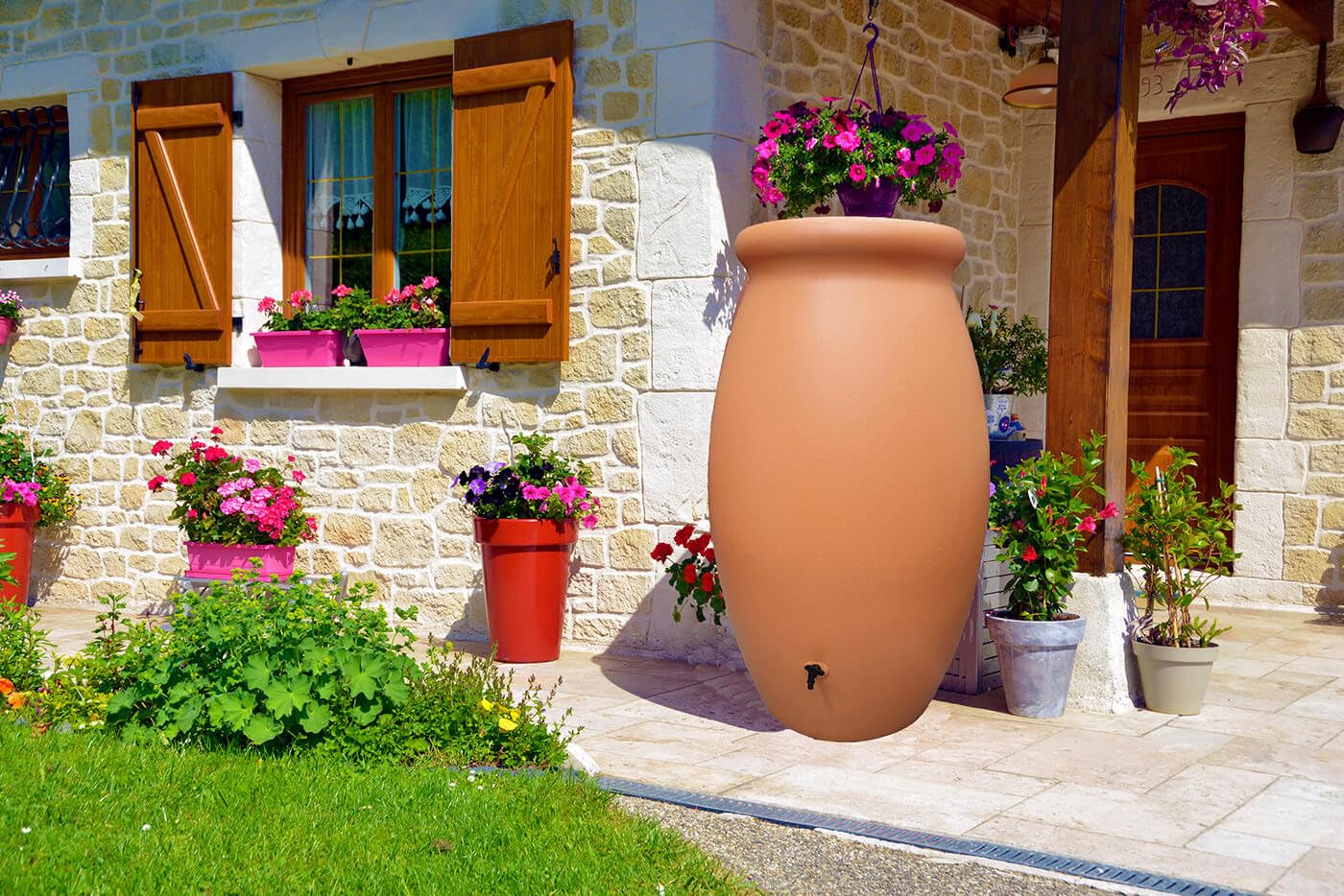 Récupérateur d'eau Jarre Toscane 500 litres Terre Cuite