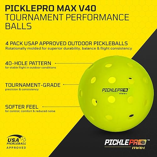 Miniatura 2 de Pelotas de pickleball moldeadas rotacionalmente para jugadores competitivos, diseño de tacto suave de LDPE de 40 agujeros, aprobado por USAPA, grado