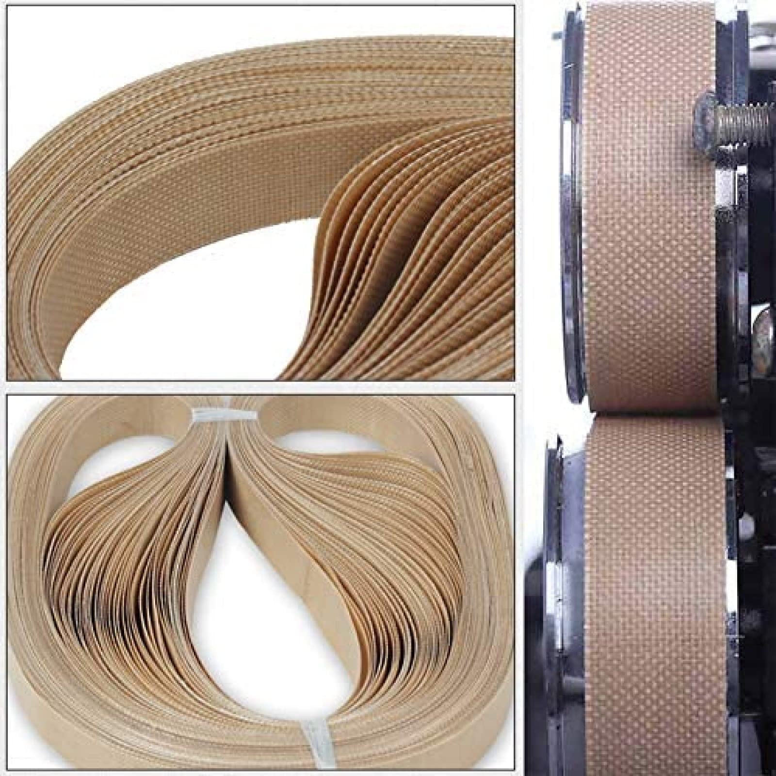 Cintura in Teflon Polytef da 50 Pezzi, Cinghie in PTFE Resistente alle Alte Temperature Senza Soluzione di continuità per la sigillatrice, 777 mm × 15 mm × 0,2 mm