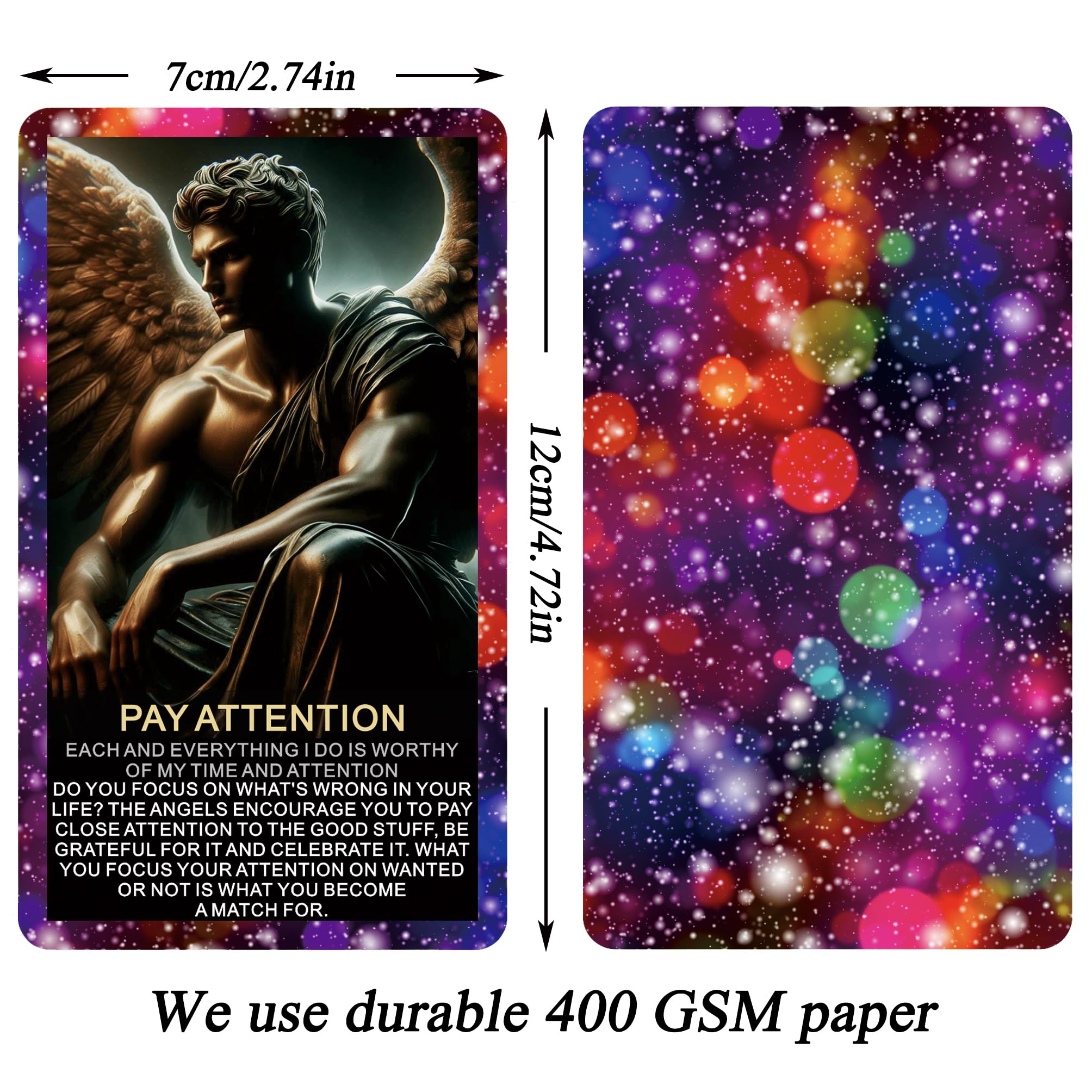 Tmenreiy Angel's Wisdom Oracle Cards Deck, Oracle Cards for Beginners Angel Number Affirmation Cards - Image 3