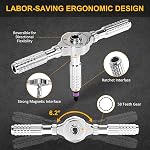LIFEGOO 40 in 1 Magnetic Screwdriver Set, DIY Ratchet Screwdriver Set, Multi Bit Magnetic Drive Set with Detachable Ratchet Handle, Portable Compact Repair Tool Kit for Furniture Computer Bicycle
