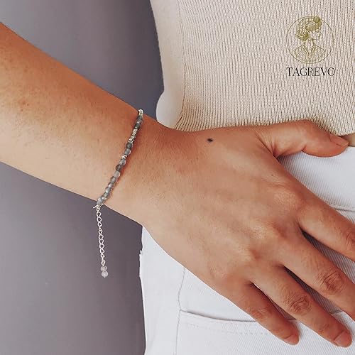 Miniatura 3 de Real Natural Labradorite Moonstone Bracelet 0.15x0.15 Round Shape Gemstone 925 Sterling silver Overlay Handmade Cuff Crystal Jewelry