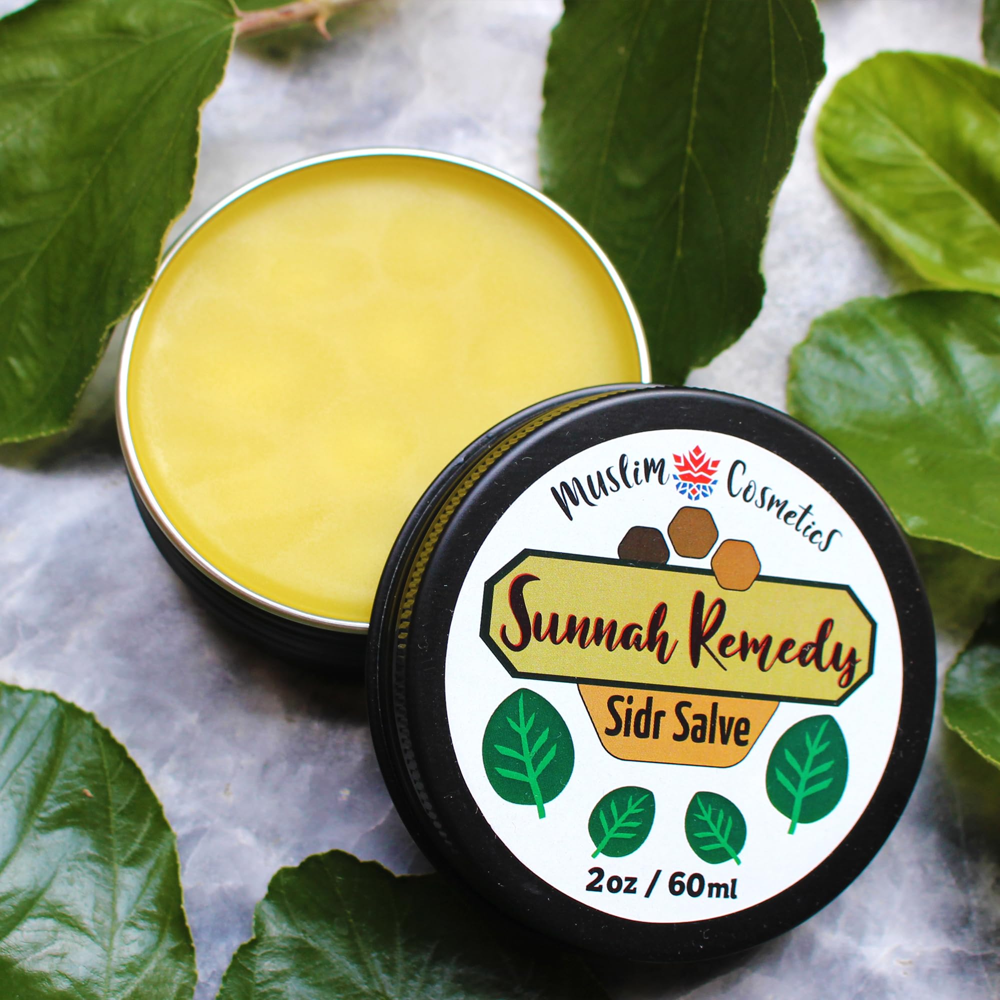 Organic Sidr leaf Salve | Multi-purpose | Body + Hair & Beard Balm | Ruqyah | Yemeni Sidr Jujube || Made in Canada - Muslim Cosmetics - Sunnah Remedy 2oz