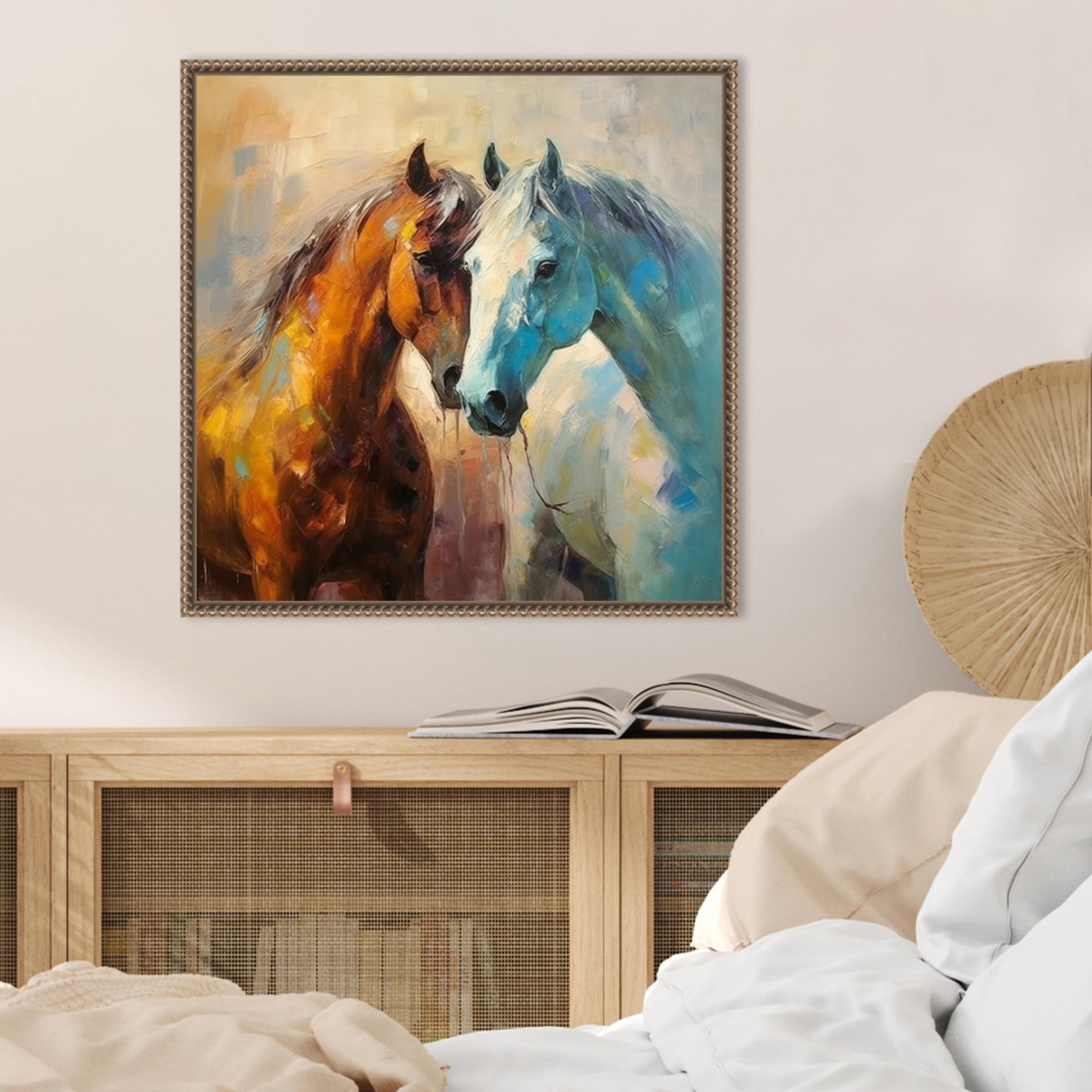 Amazon.com: Amanti Art Framed Canvas Wall Art 22x22 Lucky Couple
