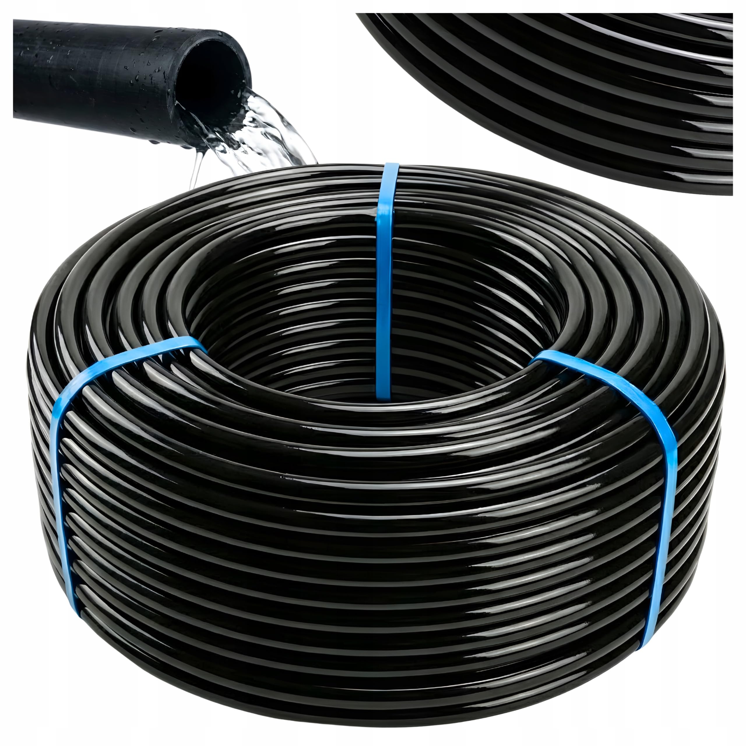 Tubo PE 16mm 100m PN4 - Tubo di irrigazione senza fori, linea di alimentazione per sistema di irrigazione a goccia