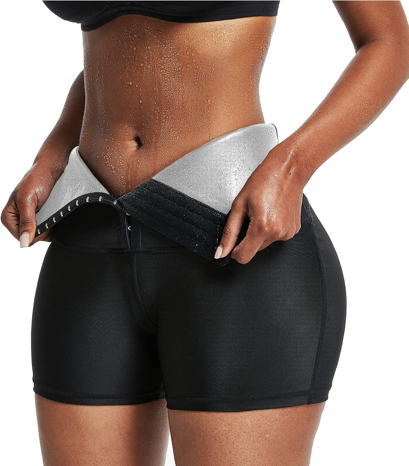 POWERASIA Women High Waist Corset Leggings Waist Trainer Tummy Control Slimming Body Shaper Compression Workout Yoga Pants