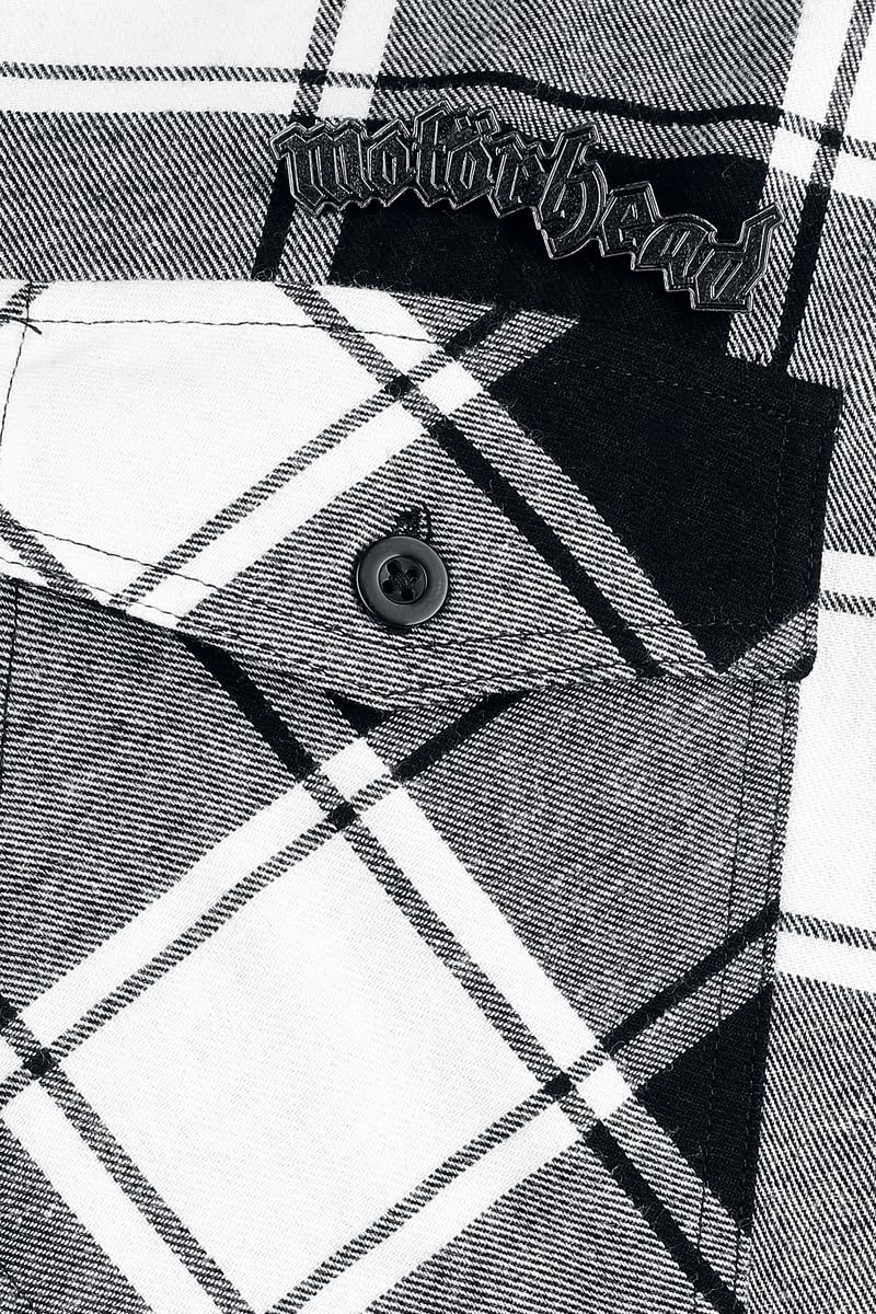 Motörhead EMP Signature Collection Uomo Camicia Maniche Lunghe nero/bianco 100% cotone Largo