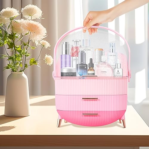 Miniatura 2 de Ptesly Organizador de maquillaje para niñas adolescentes, organizador de cuidado de la piel, cajones de almacenamiento de joyas, almacenamiento y