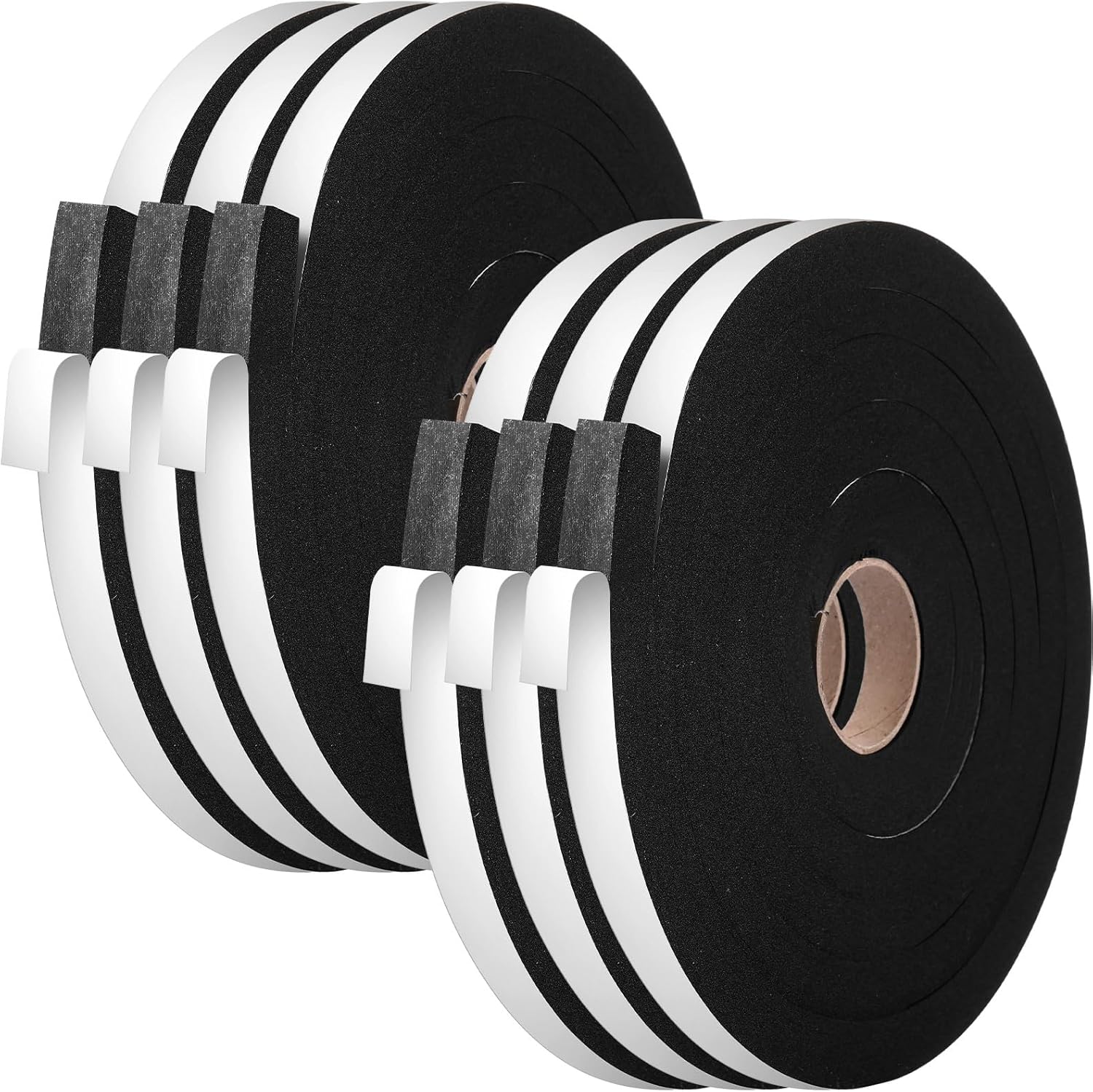 Pangda 39ft Adhesive Foam Weather Stripping, 1/2 Inch W x 1/2 Inch T, Air Conditioner Window Seal Insulation Foam Tape High Resilience for Doors, Window, Automotive Sound Isolation Soundproofing