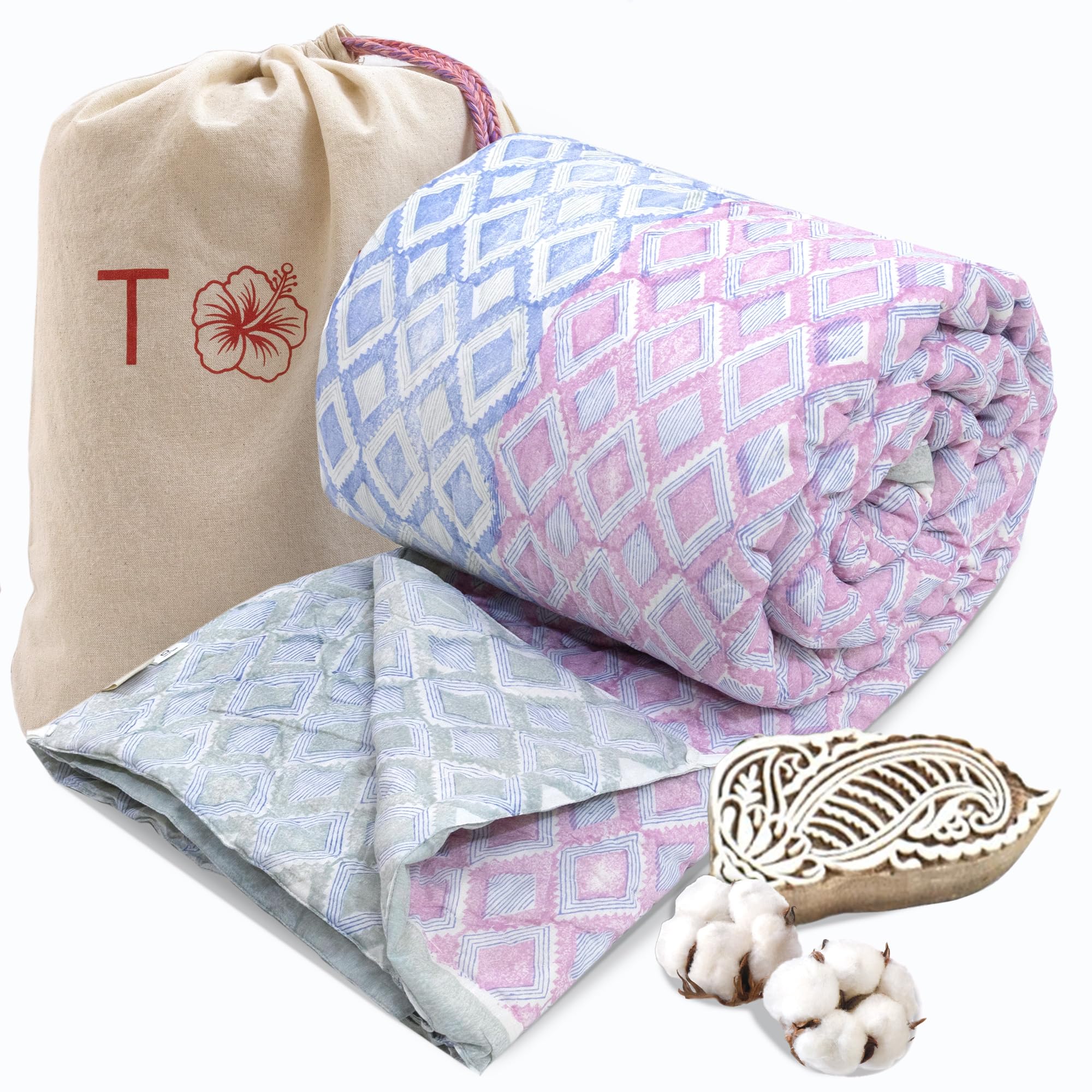 Jaipuri Quilt - Handcrafted Indian Comfort -1