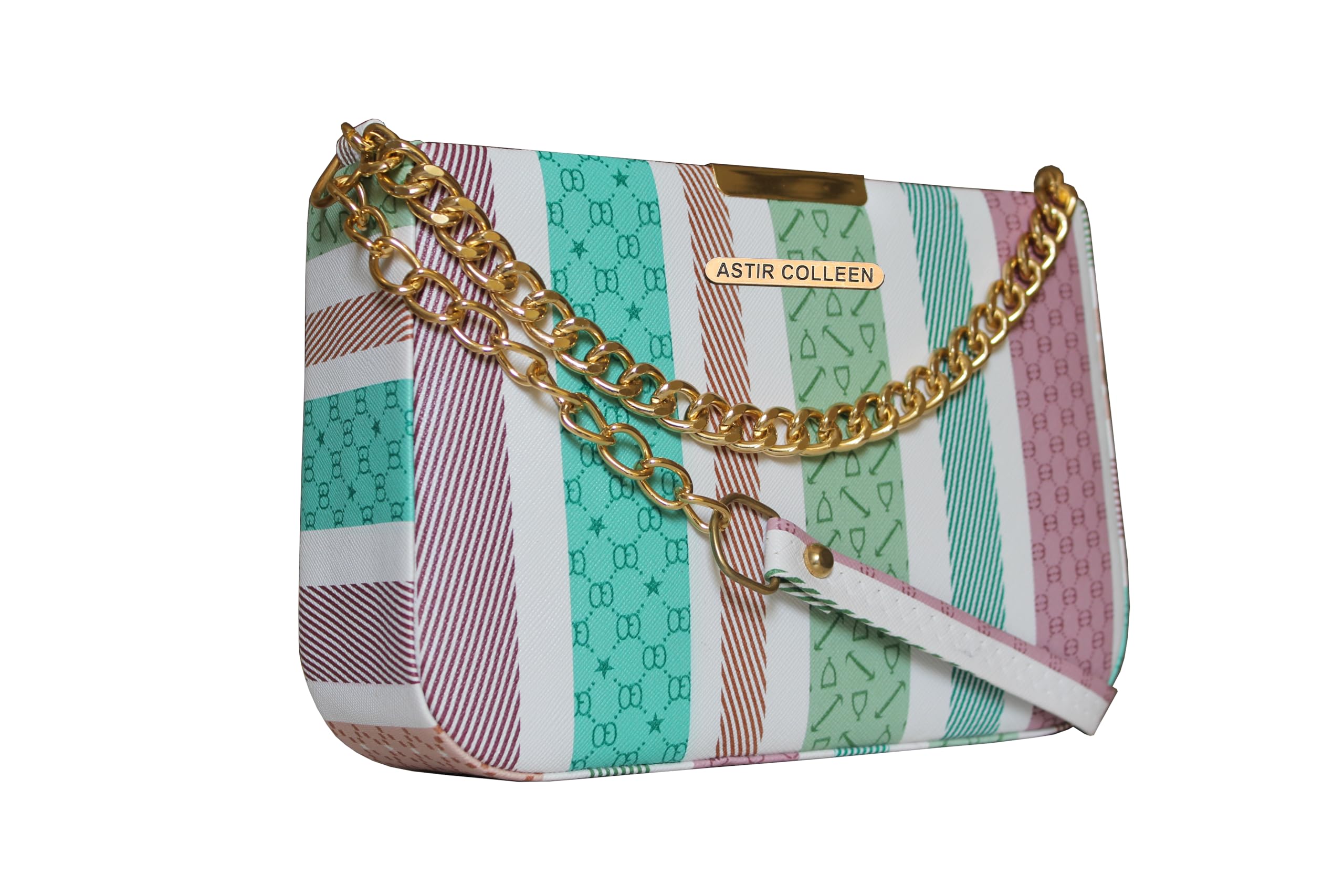 ASTIR COLLEEN Multicolor Sling Bag Leather Casual Travel Chain Shoulder Detachable Sling bag For Women/Girls(Recto)