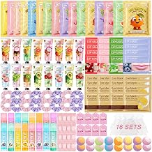 160PCS Spa Party Supplies,Spa Party Favors Include Facial Masks, Lip Balm, Hand Cream, Under Eye Patches, Lip Mask, Foot Bath Bombs, Compressed Towels, Sleepover Party Spa Birthday Supplies