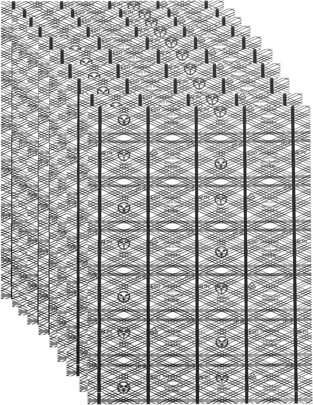 uxcell 35Pcs Open Top Anti Static Bags ESD Shielding Bag Flat with Anti-Static Labels for Electronic Devices 6×8 Inch