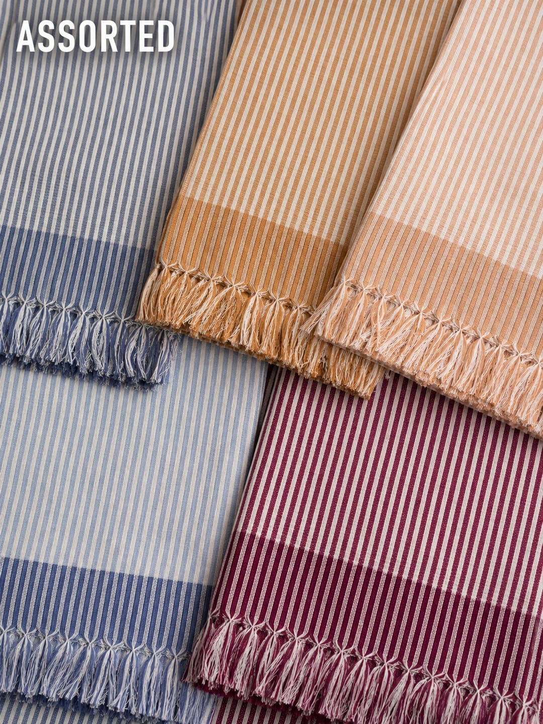 RAMRAJ Cotton Bath Towels - Multicolor Checked -5 RAMRAJ Cotton Bath Towels - Multicolor Checked -5