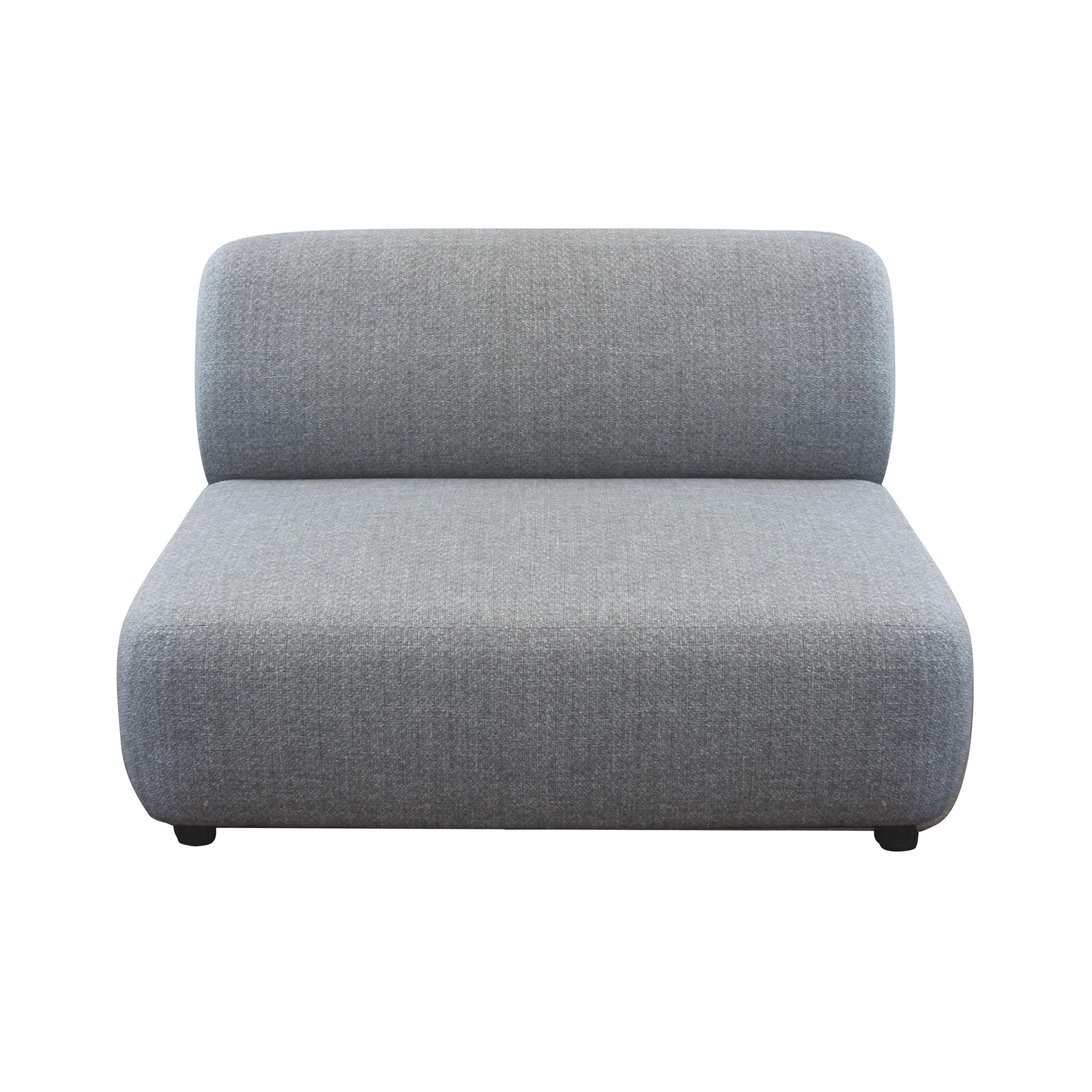 milani home - divano da giardino, alluminio e poliestere, angolare con cuscini modulare componibile, 2 posti, grigio scuro