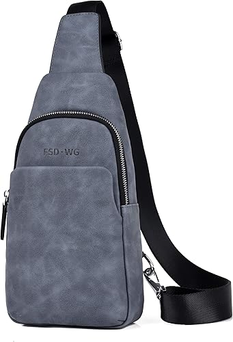 FSD.WG Mochila bandolera para hombre, bolsa de pecho, bolsa de hombro, bolsa de viaje para hombres con resistente al agua