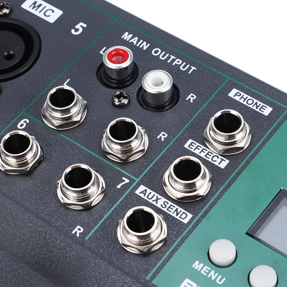 YONGYAO Microfono DJ a 7 canali per Il Controllo del Mixer Audio Bluetooth con LED Digital Display Music Stream