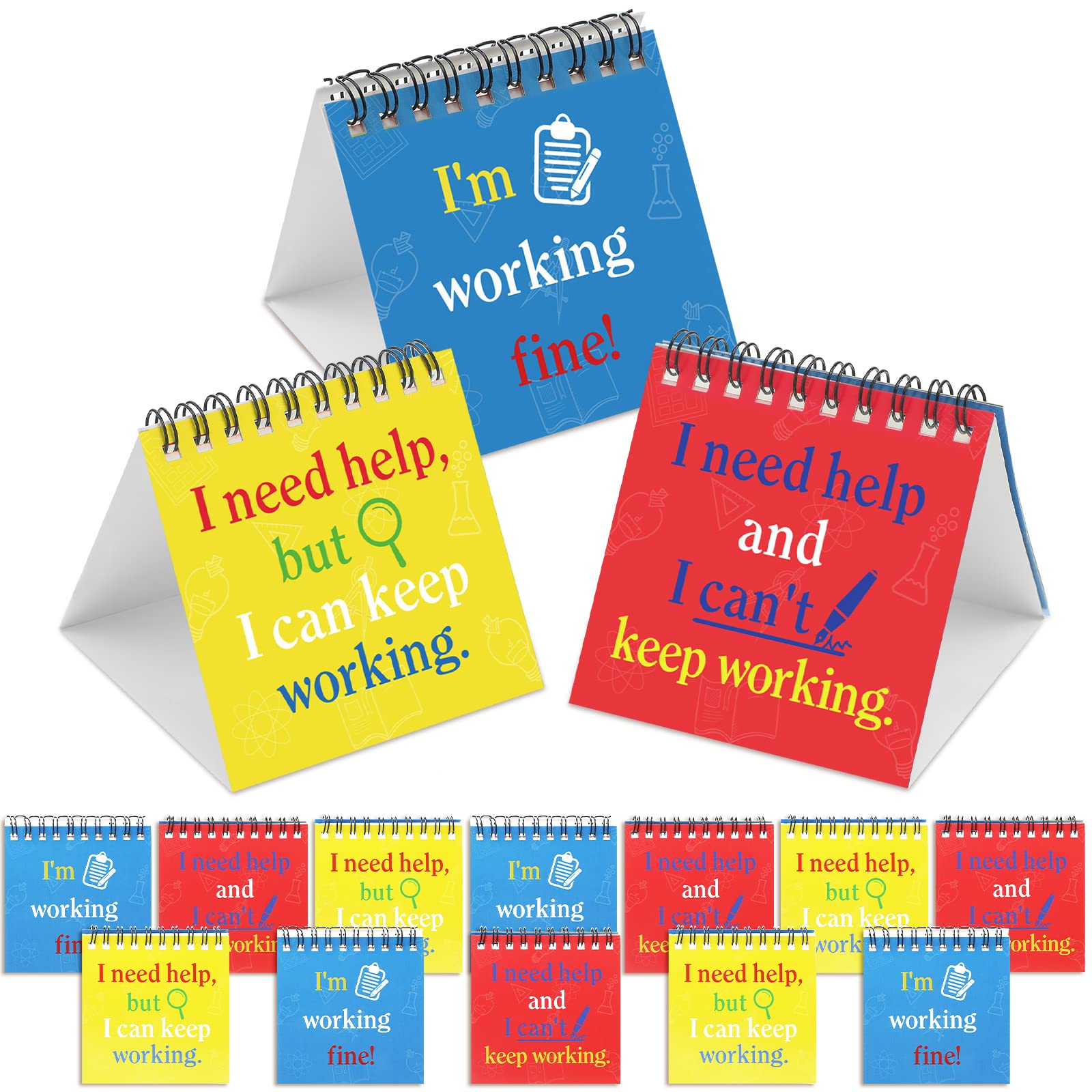 Buy 12 Packs Funny Desk Office Signs I Need Help Mini Flip Chart Desk