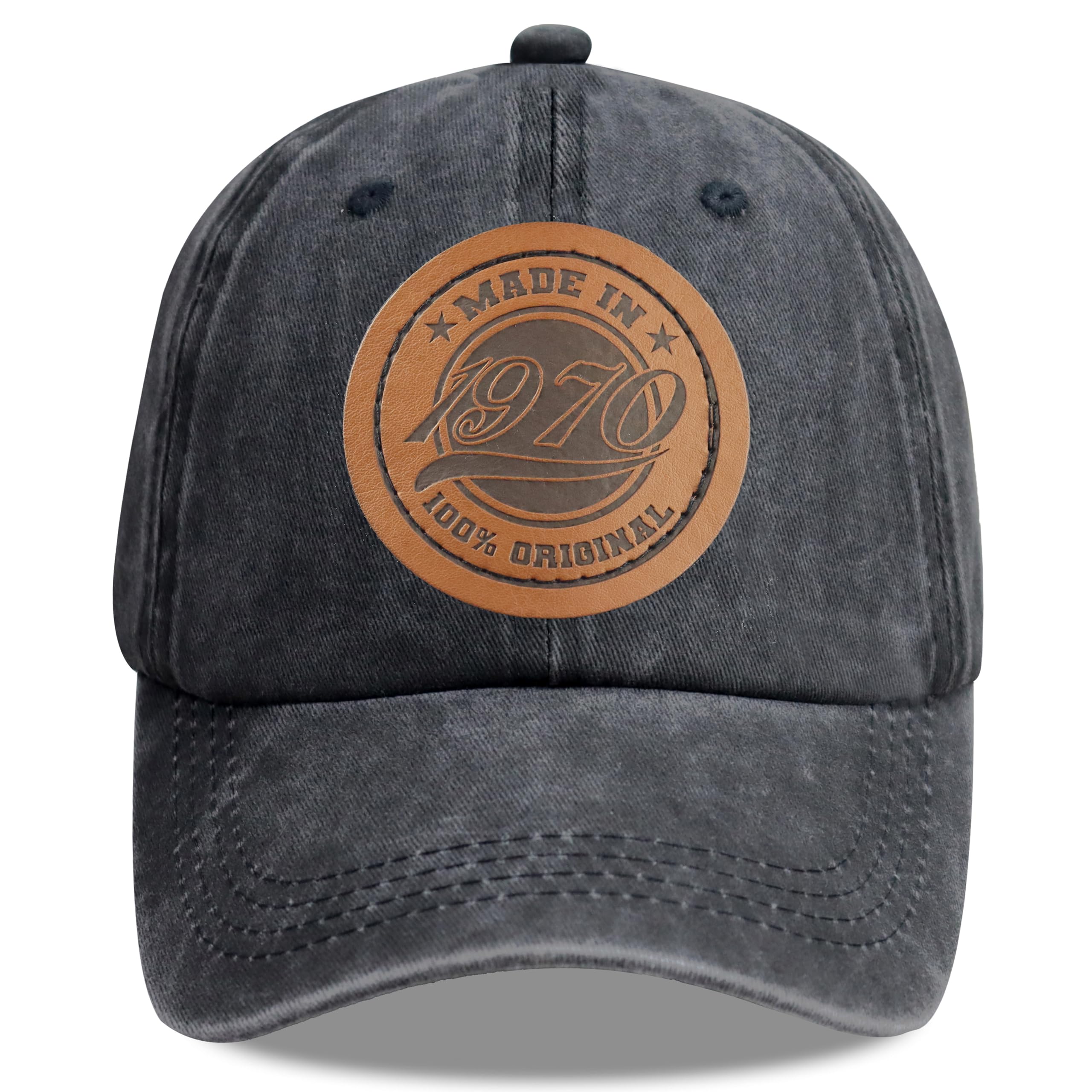 Leather Made in 1975 1974 1973 1972 1971 1970 1969 1968 1967 1966 100 Percent Original Adjustable Cotton Baseball Cap